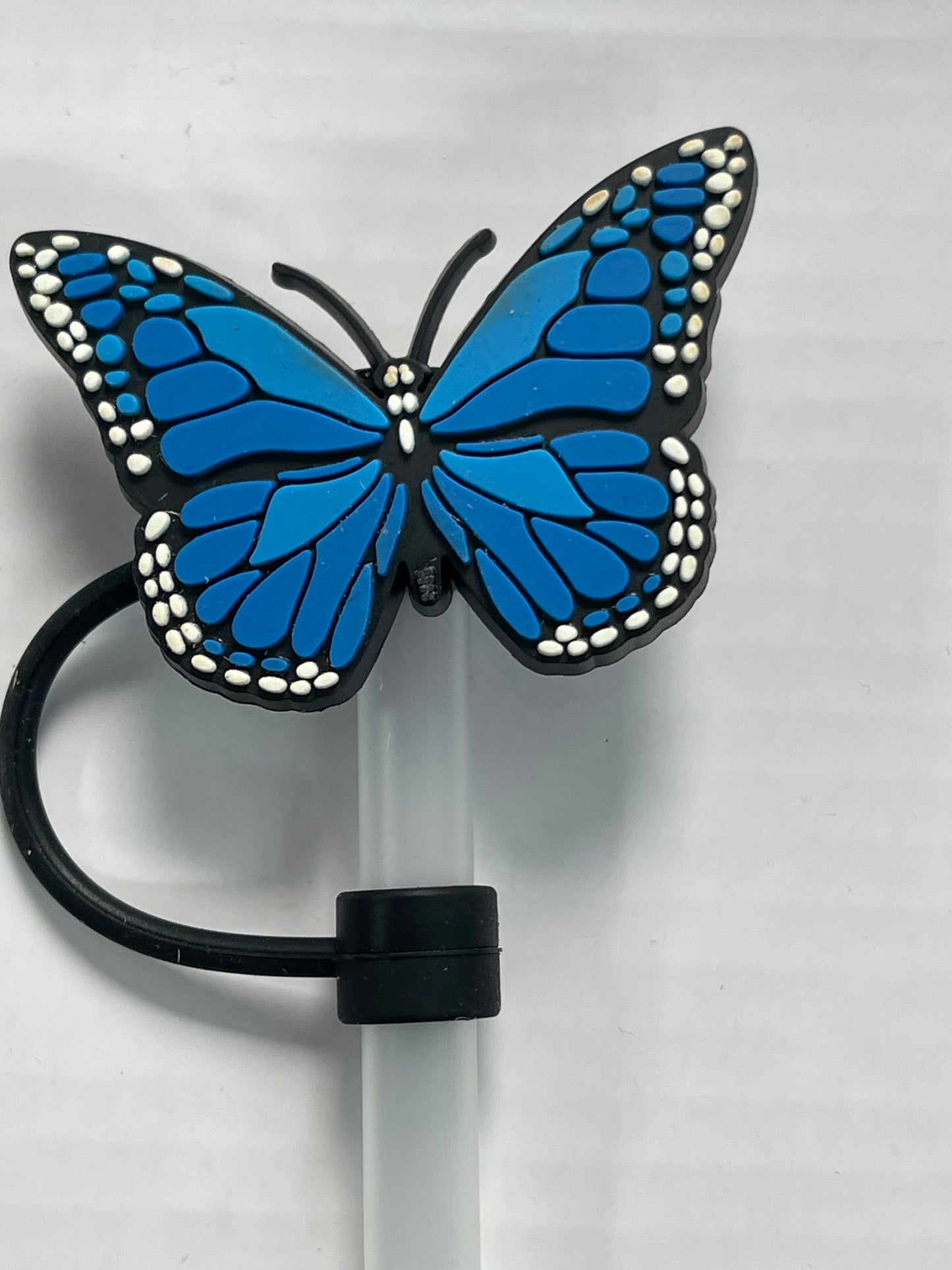 Blue Butterfly Straw Cover
