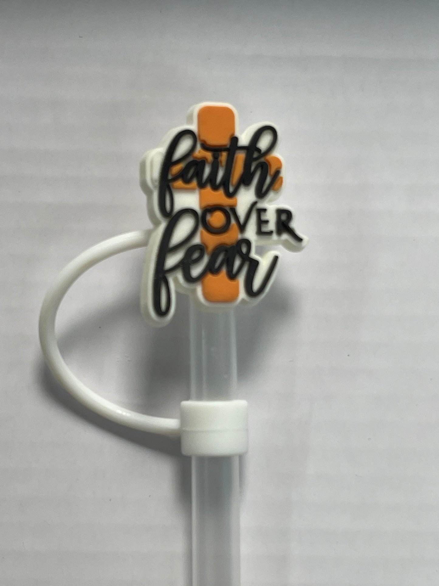 Faith Over Fear Straw Cover