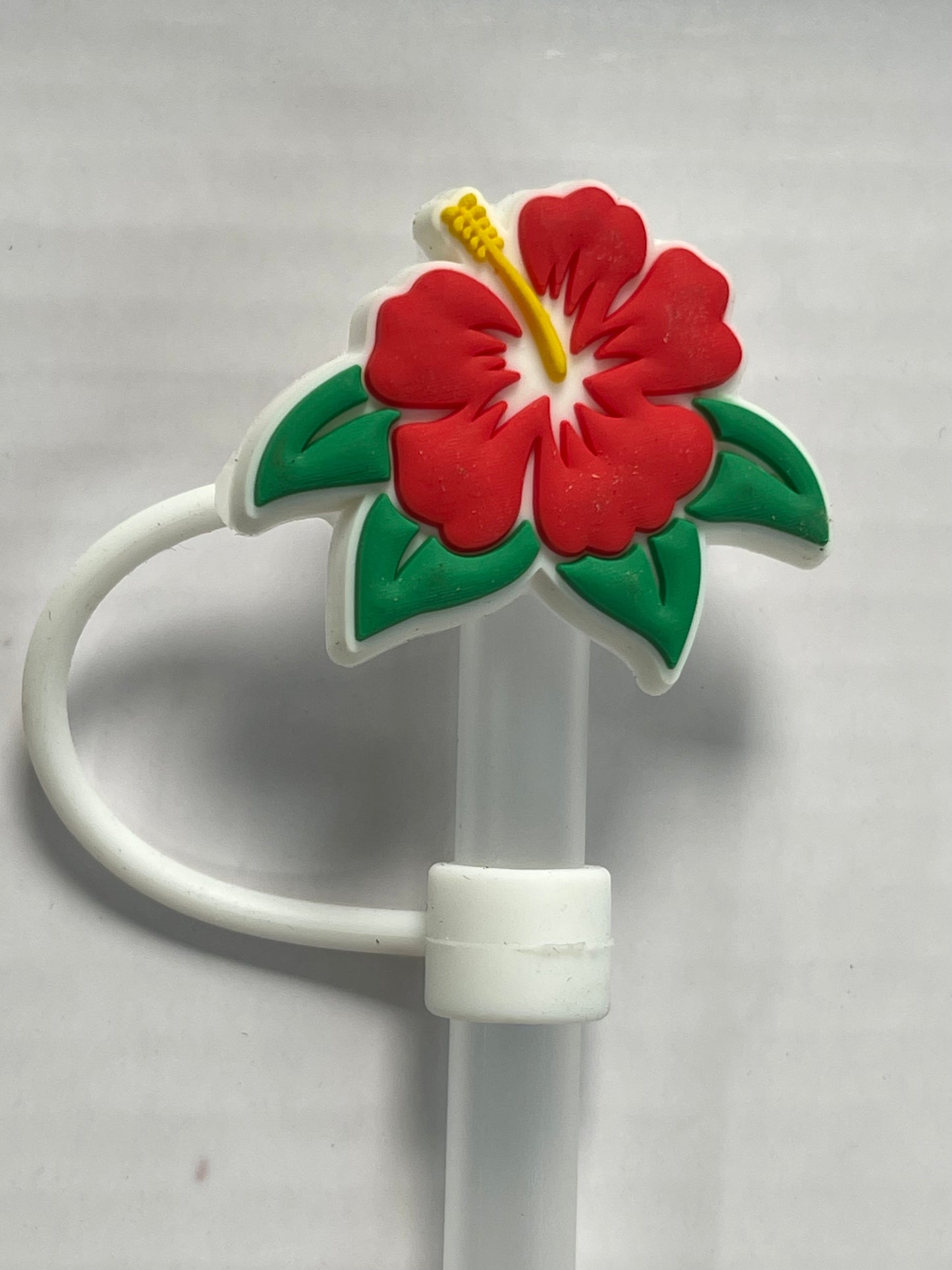 Red Hibiscus 1 Straw Cover