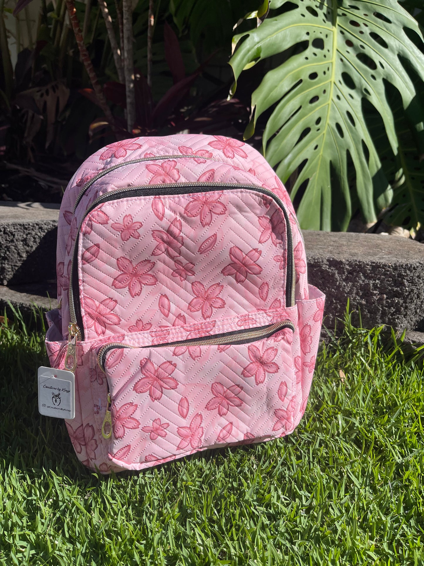 Pink Cherry Blossom Backpack