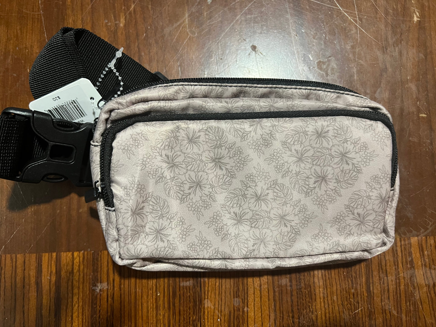 Tan Hibiscus Waist Bag