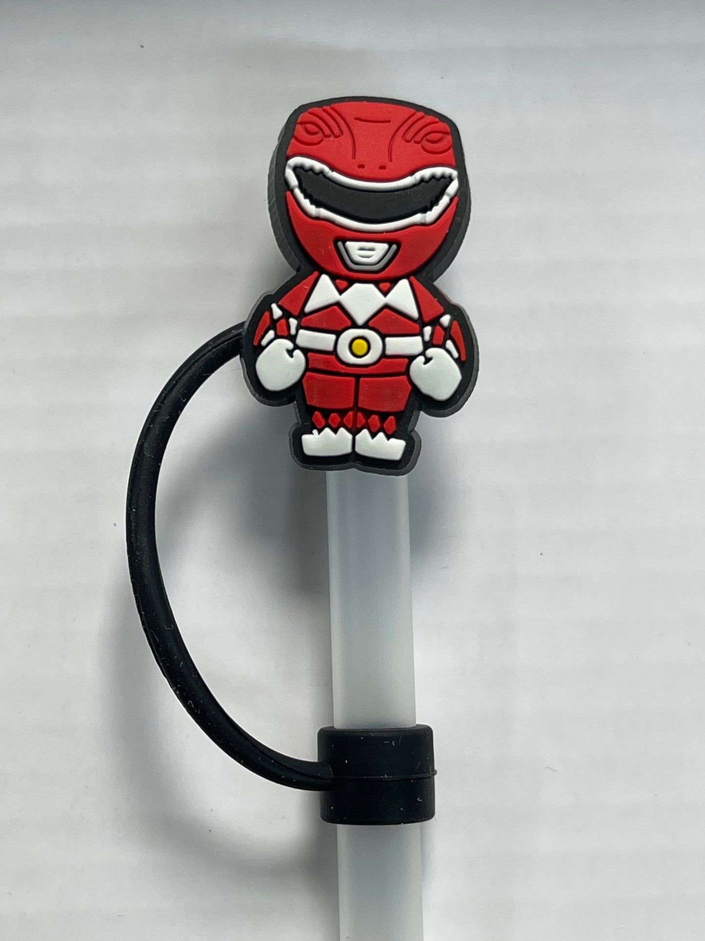 Red Power Ranger Straw Cover