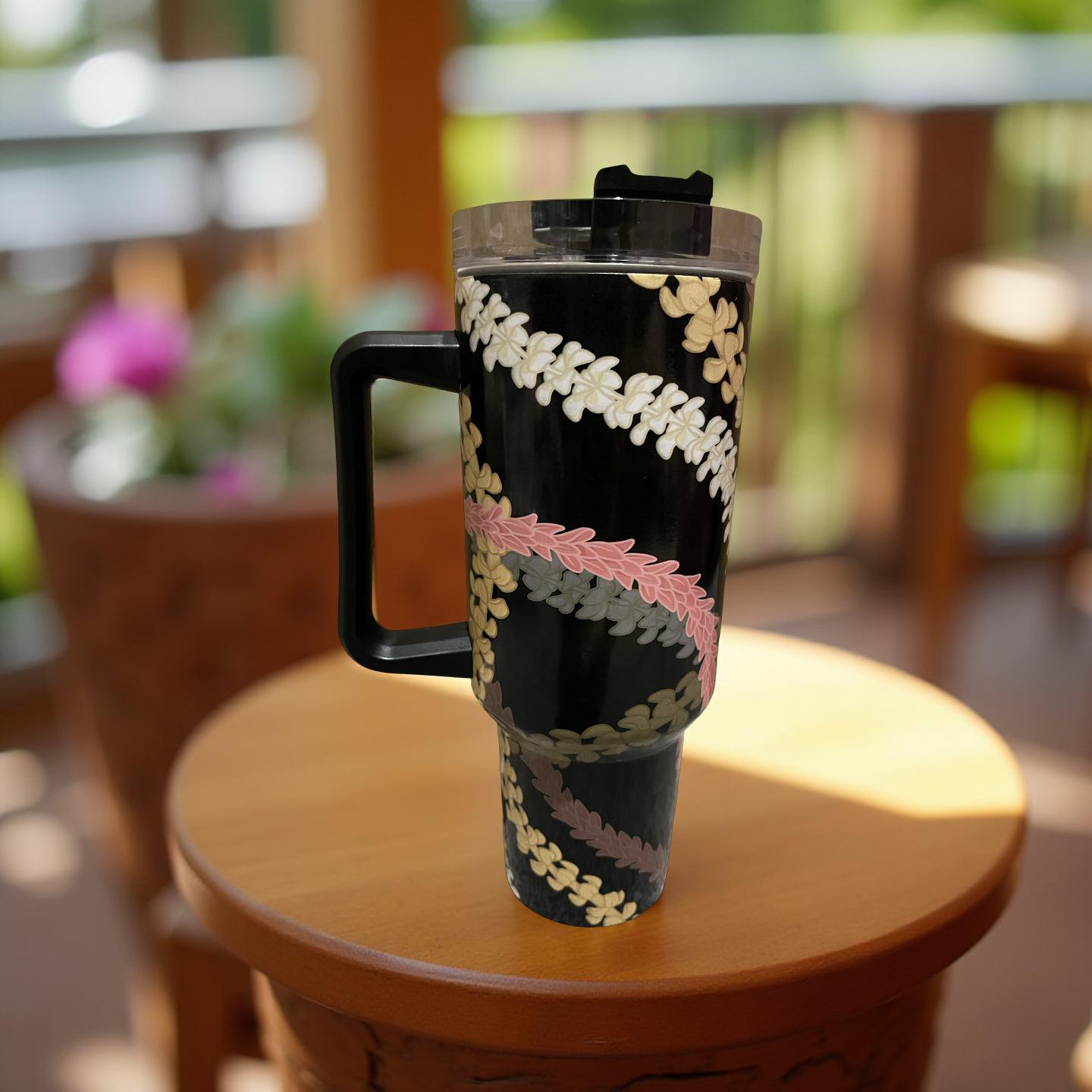 Black Multi Lei 40oz Tumbler