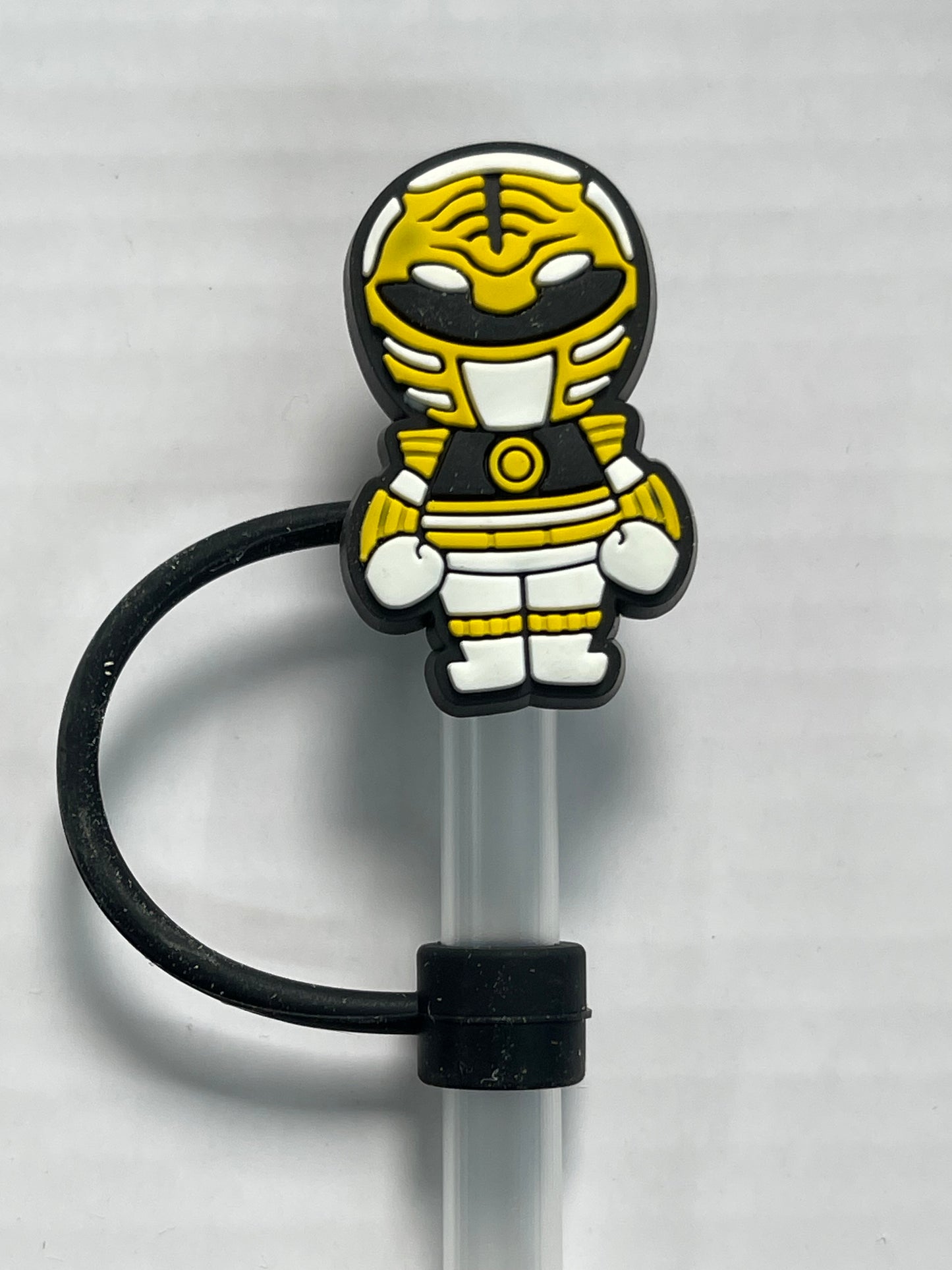 Yellow Power Ranger Straw Cover