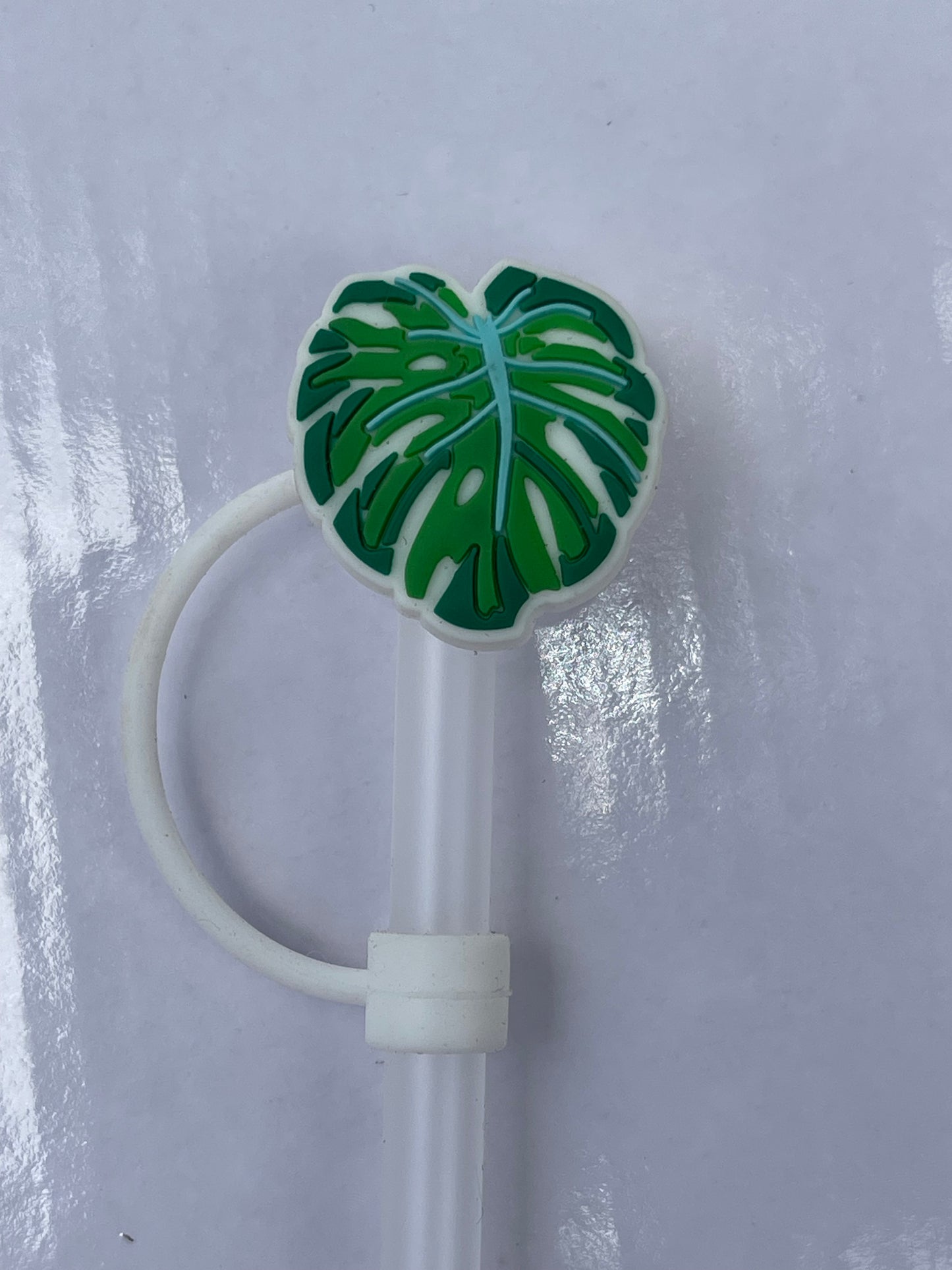 Monstera (white ) Straw Cover