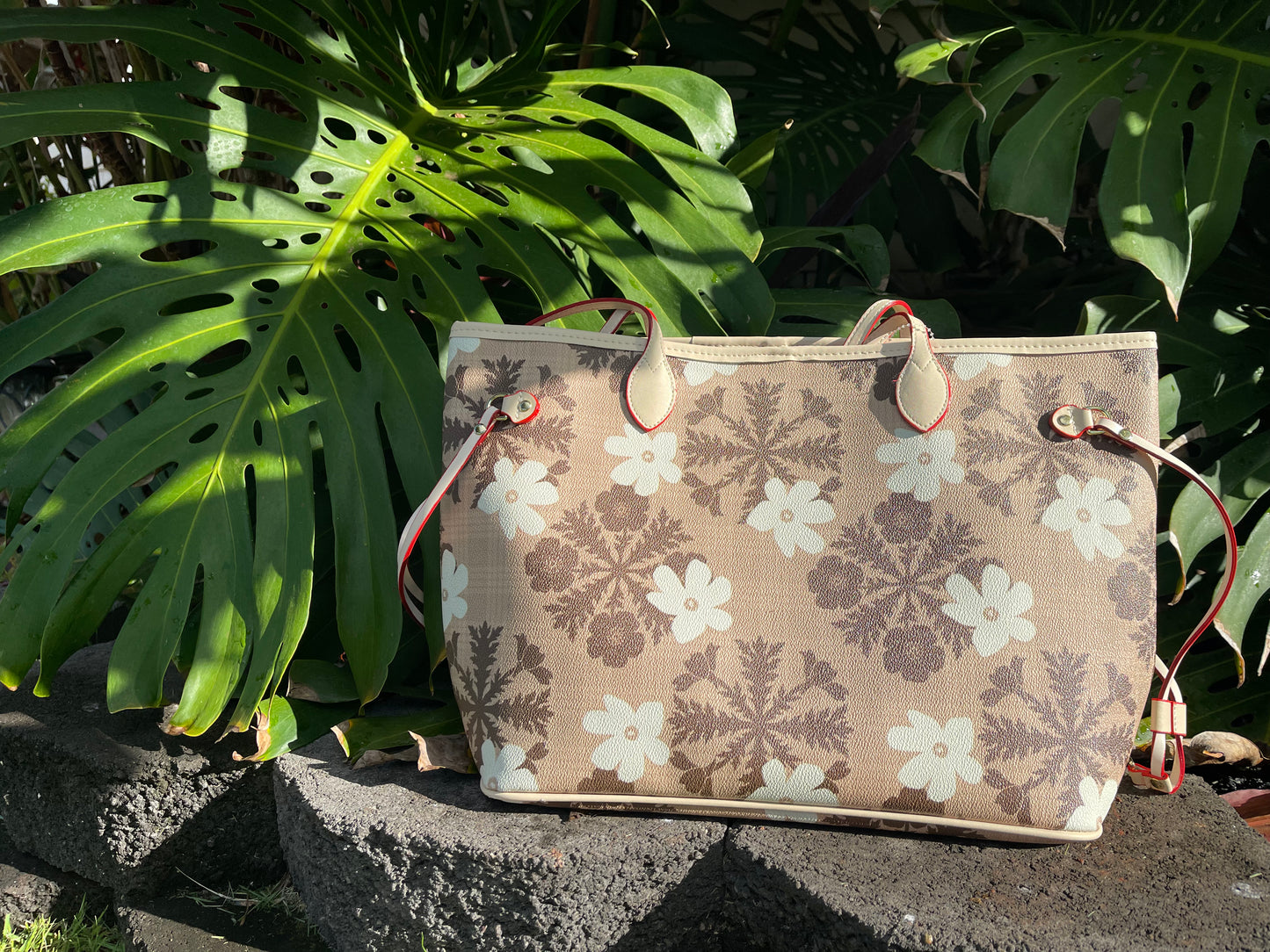 Flower Quilt Neverfull Purse