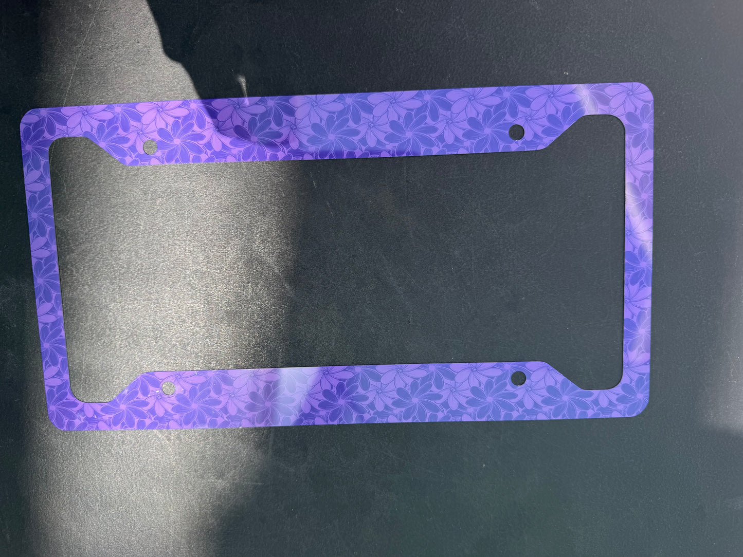 Purple Tiare License Plate