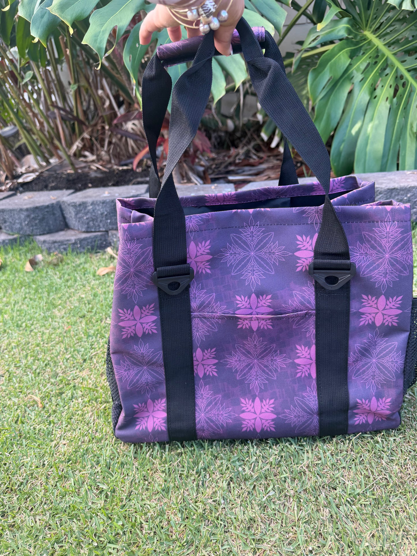 Maroon Quilt Utility Tote