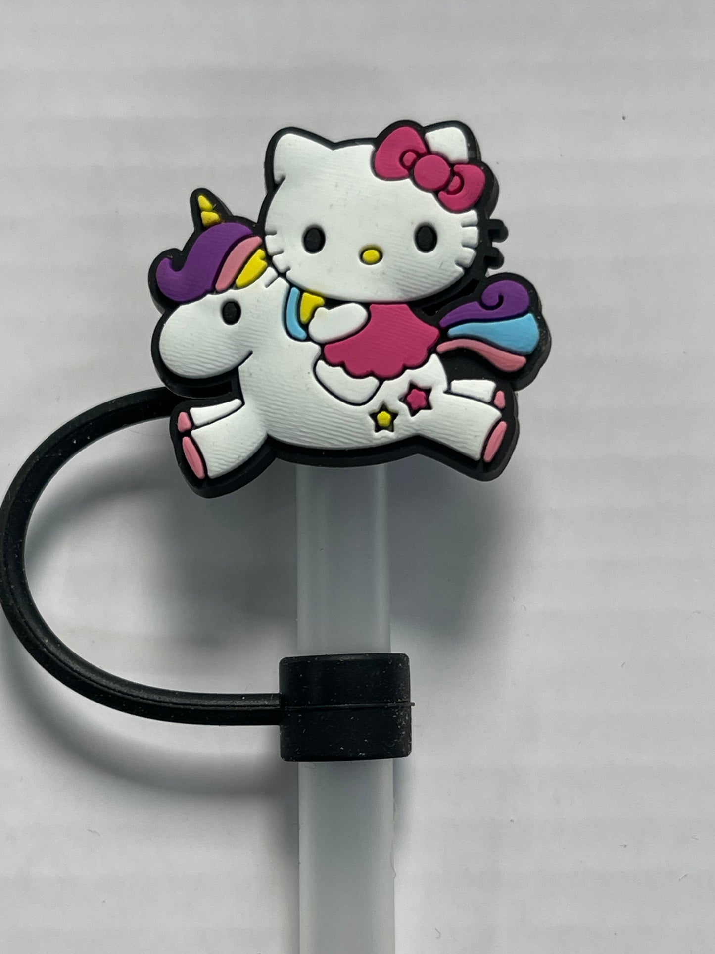 Unicorn Hello Kitty Straw Cover