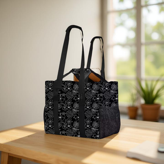 Hibiscus Outline Utility Tote