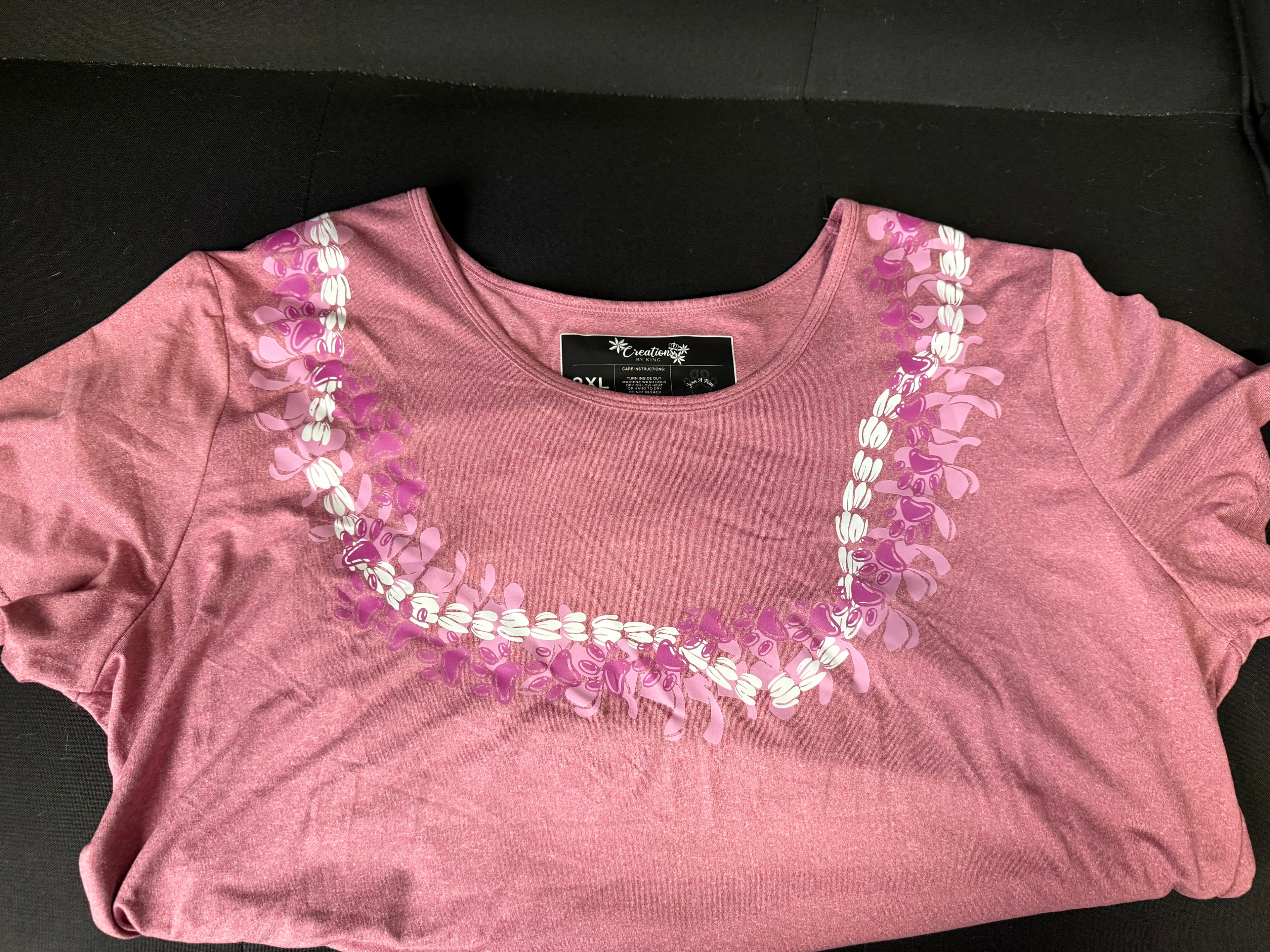 Pink Paw Print Lei New Dri-Fit Shirt