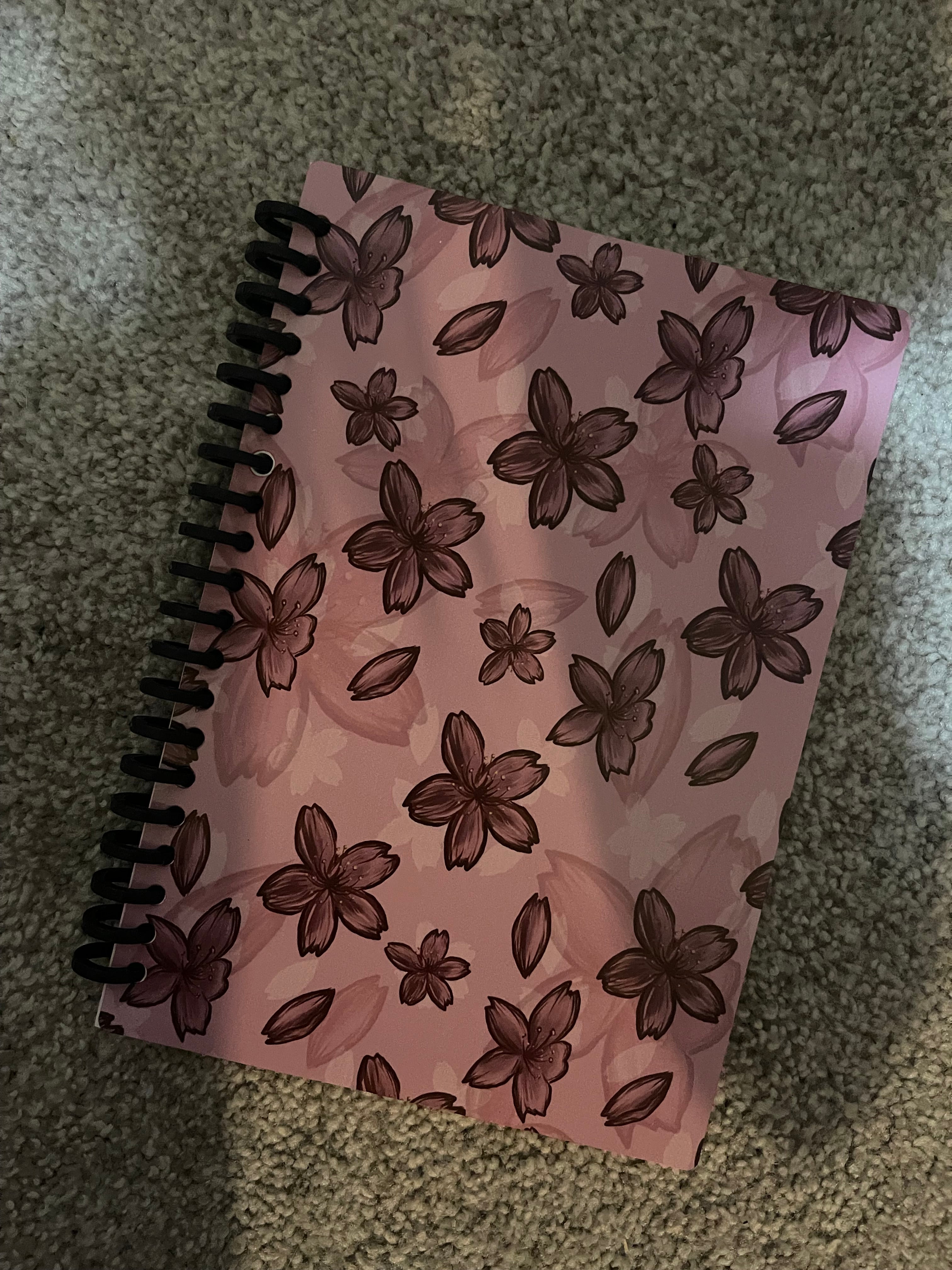 Pink Cherry Blossom A6 Notebook