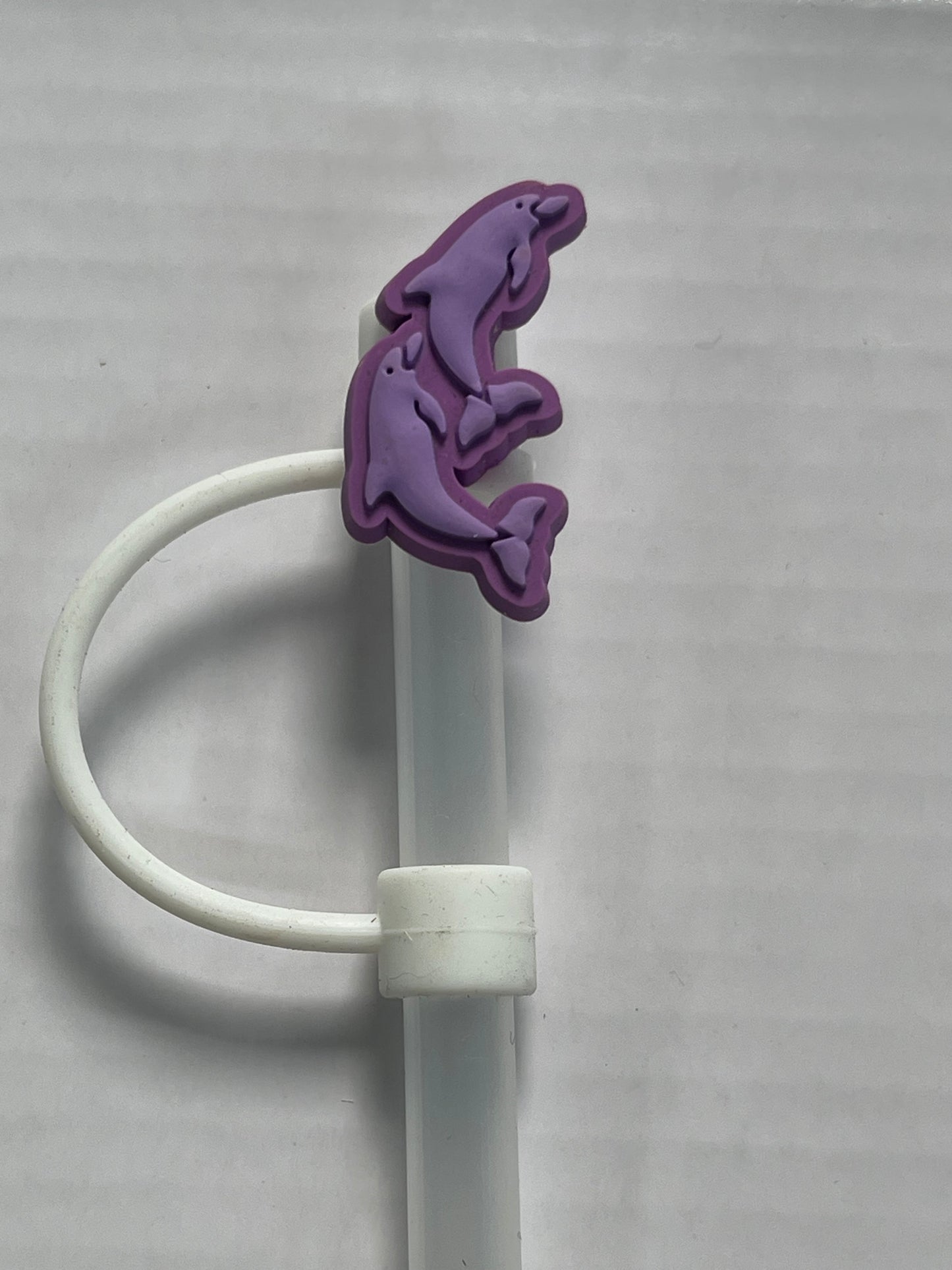 Purple Dolphins Straw Cover