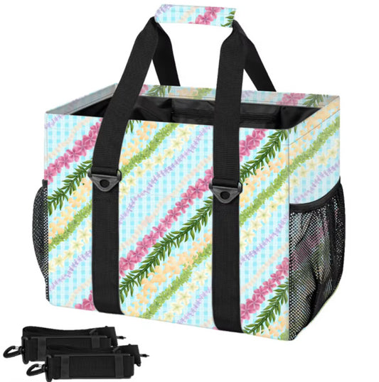 Blue Palaka Utility Tote