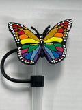 Rainbow Butterfly Straw Cover