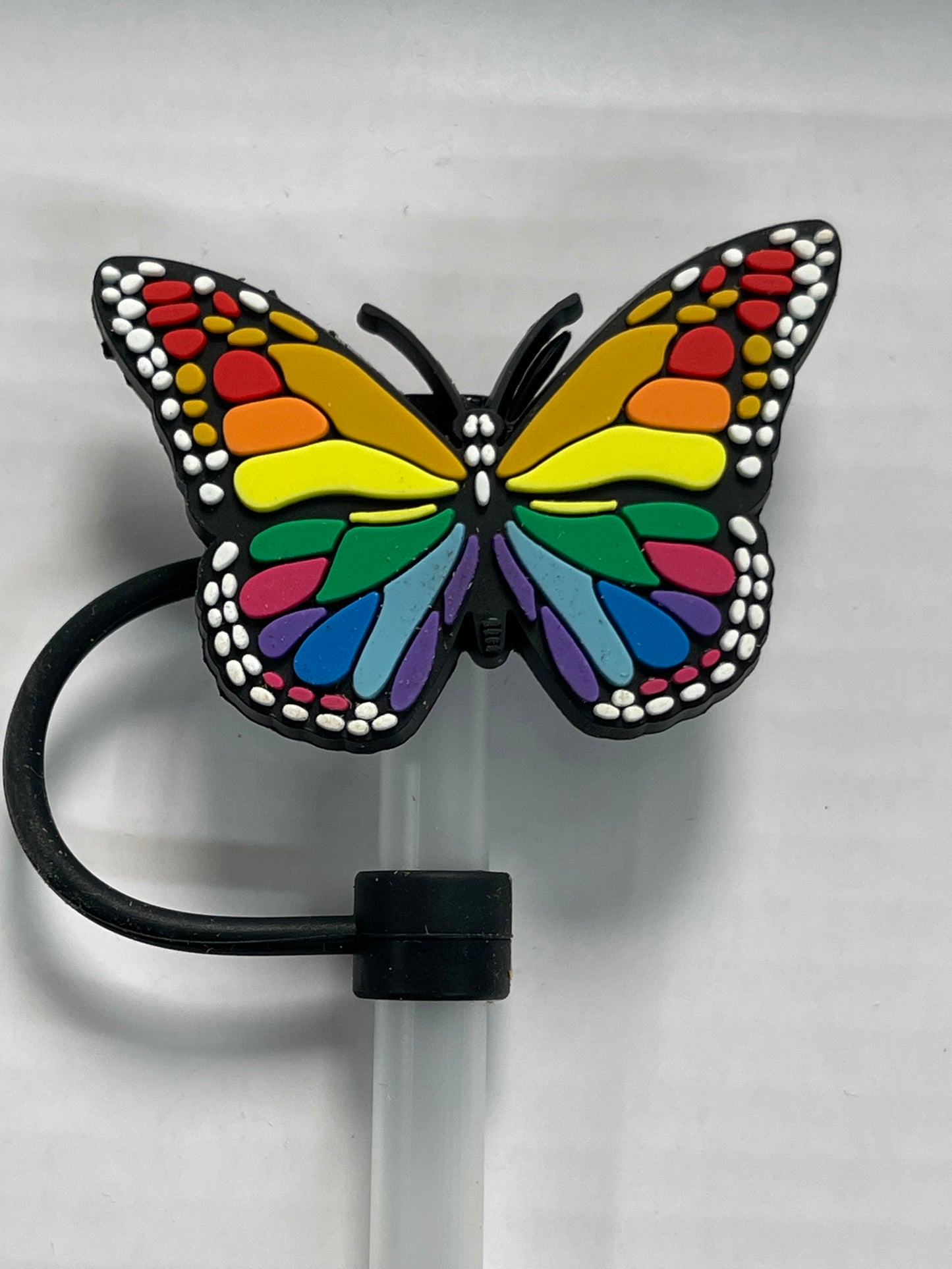 Rainbow Butterfly Straw Cover