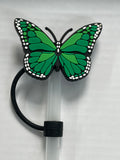 Green Butterfly Straw Cover