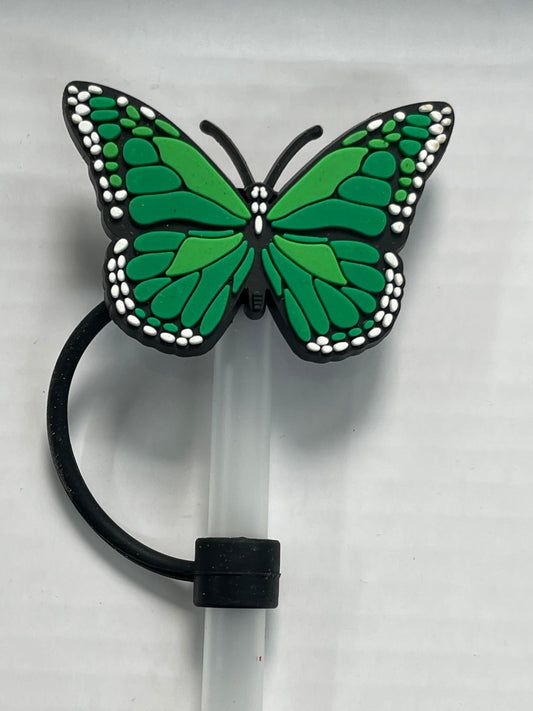 Green Butterfly Straw Cover