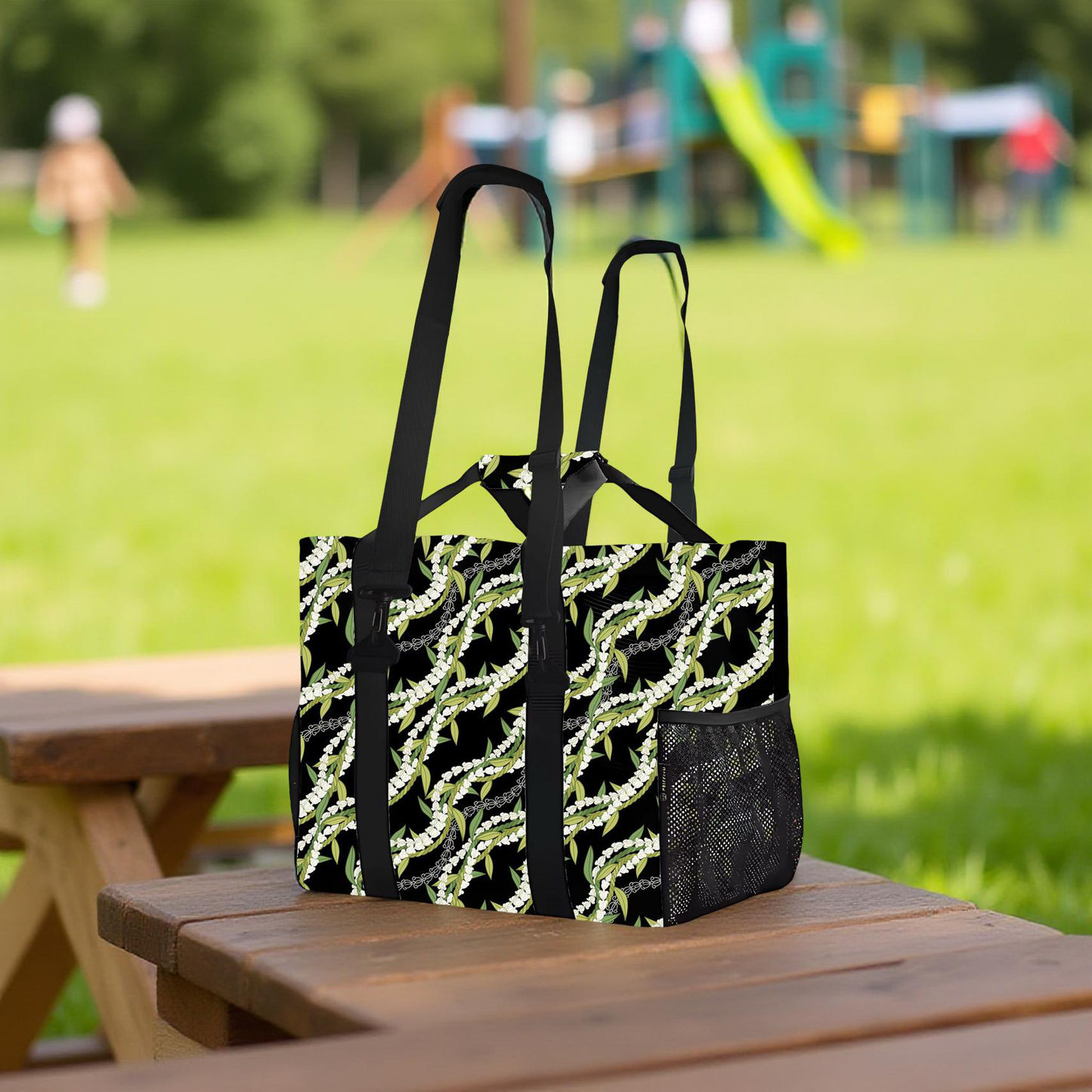 Crown Flower /Maile Utility Tote