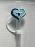 Dallas Cowboys Heart Straw Cover