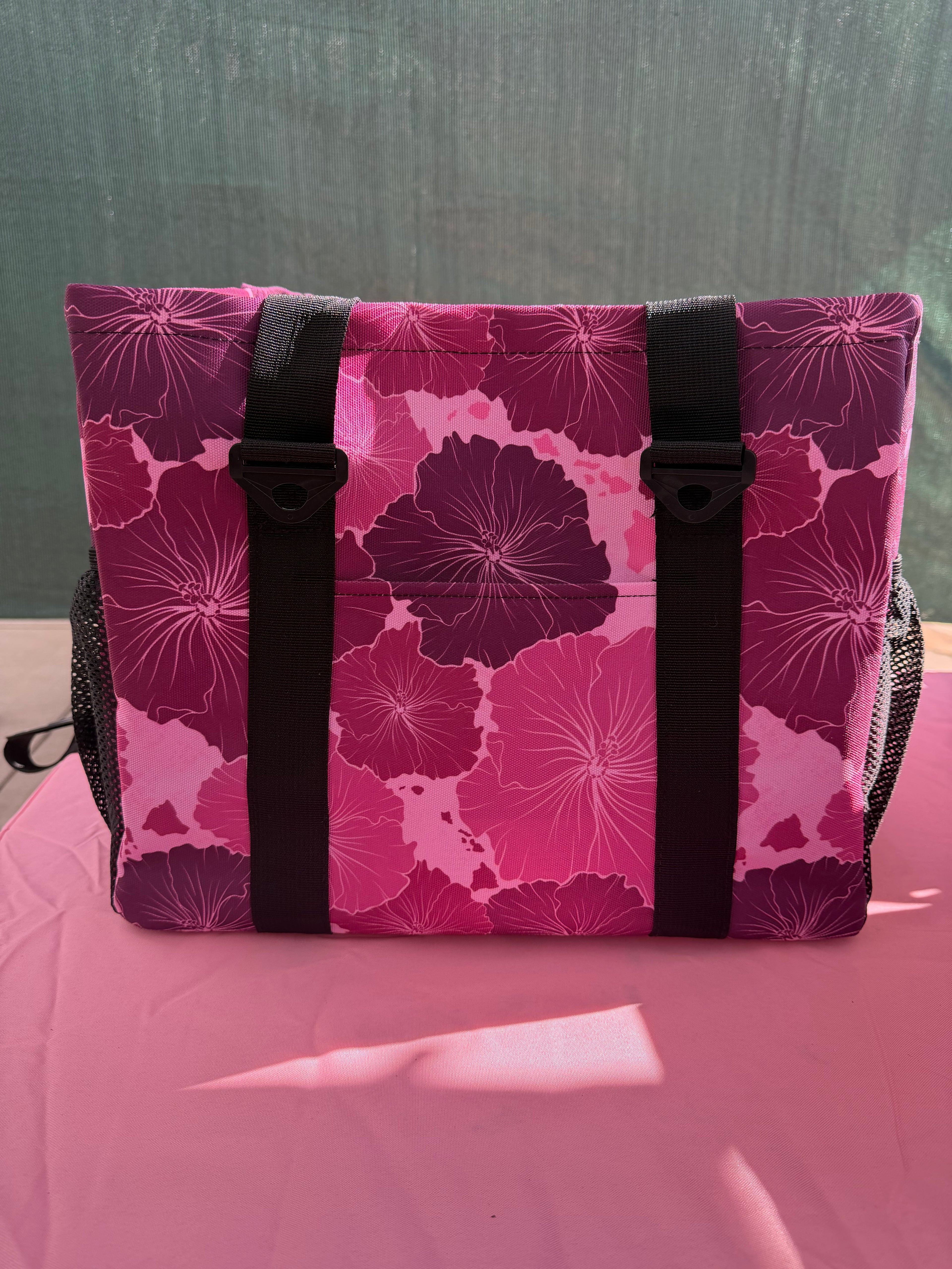 Pink Hawaiian Flowers Utility Tote