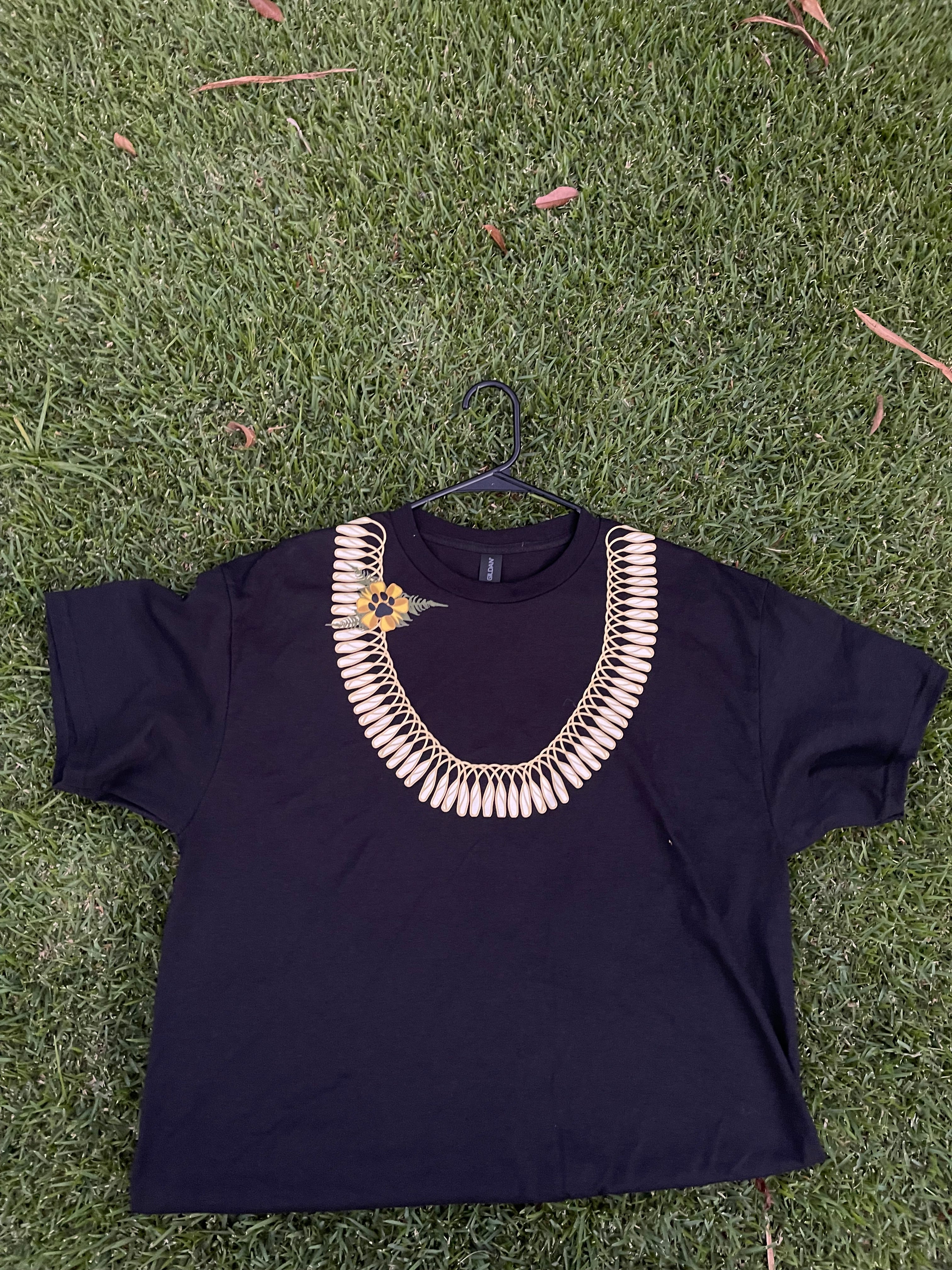 Paw Print Ginger Lei T-Shirt (Double Sided )