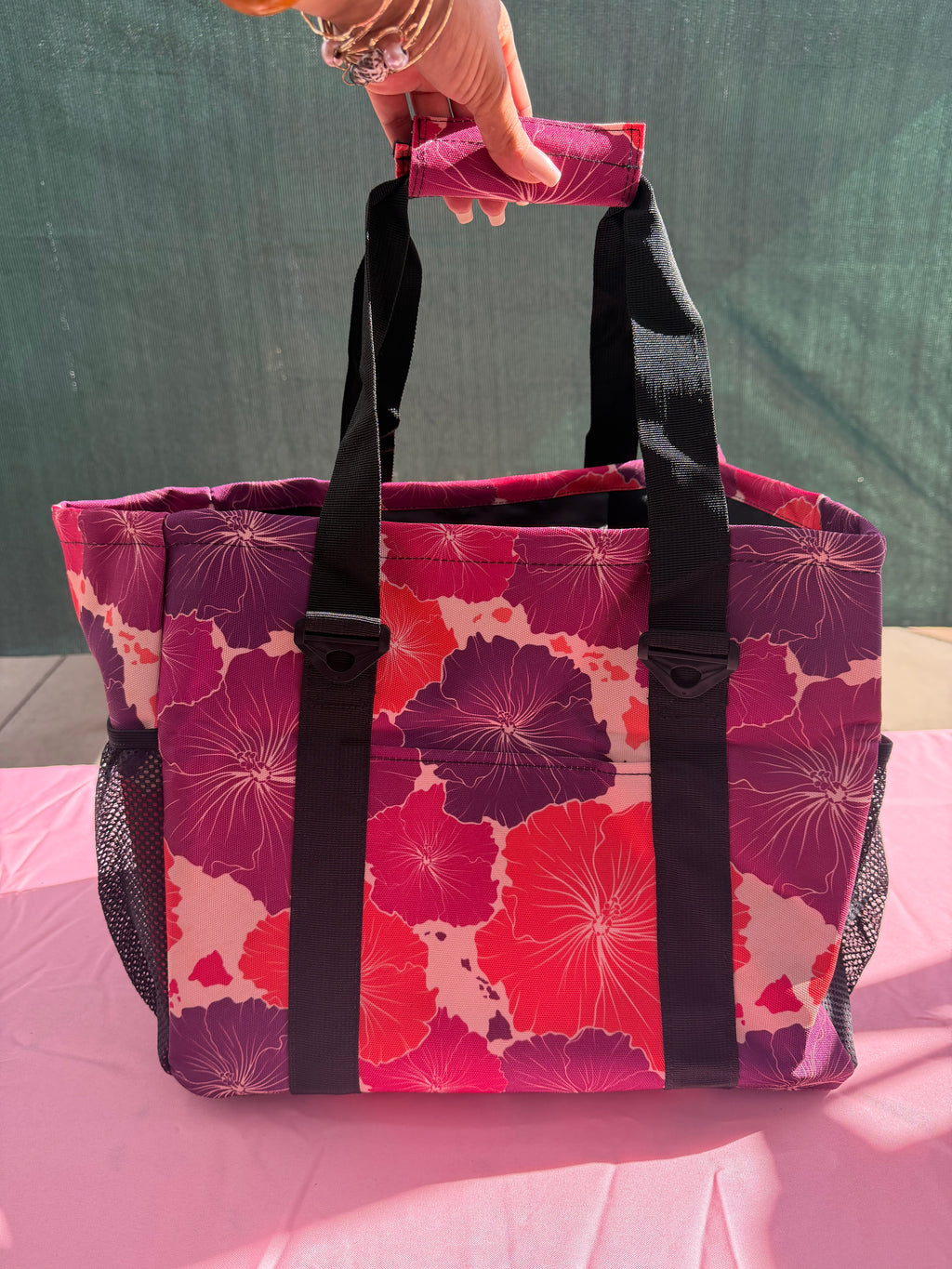 Hawaiian  Flowers  Island Colorway Utility Tote