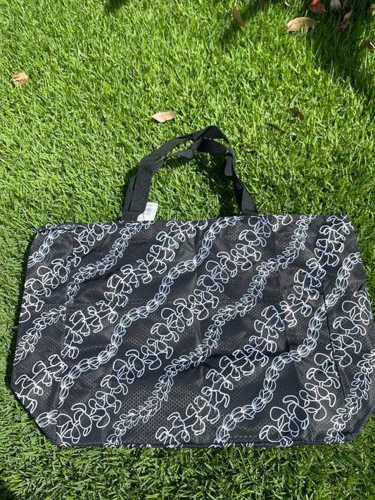 Outline Lei Large Zippered Tote