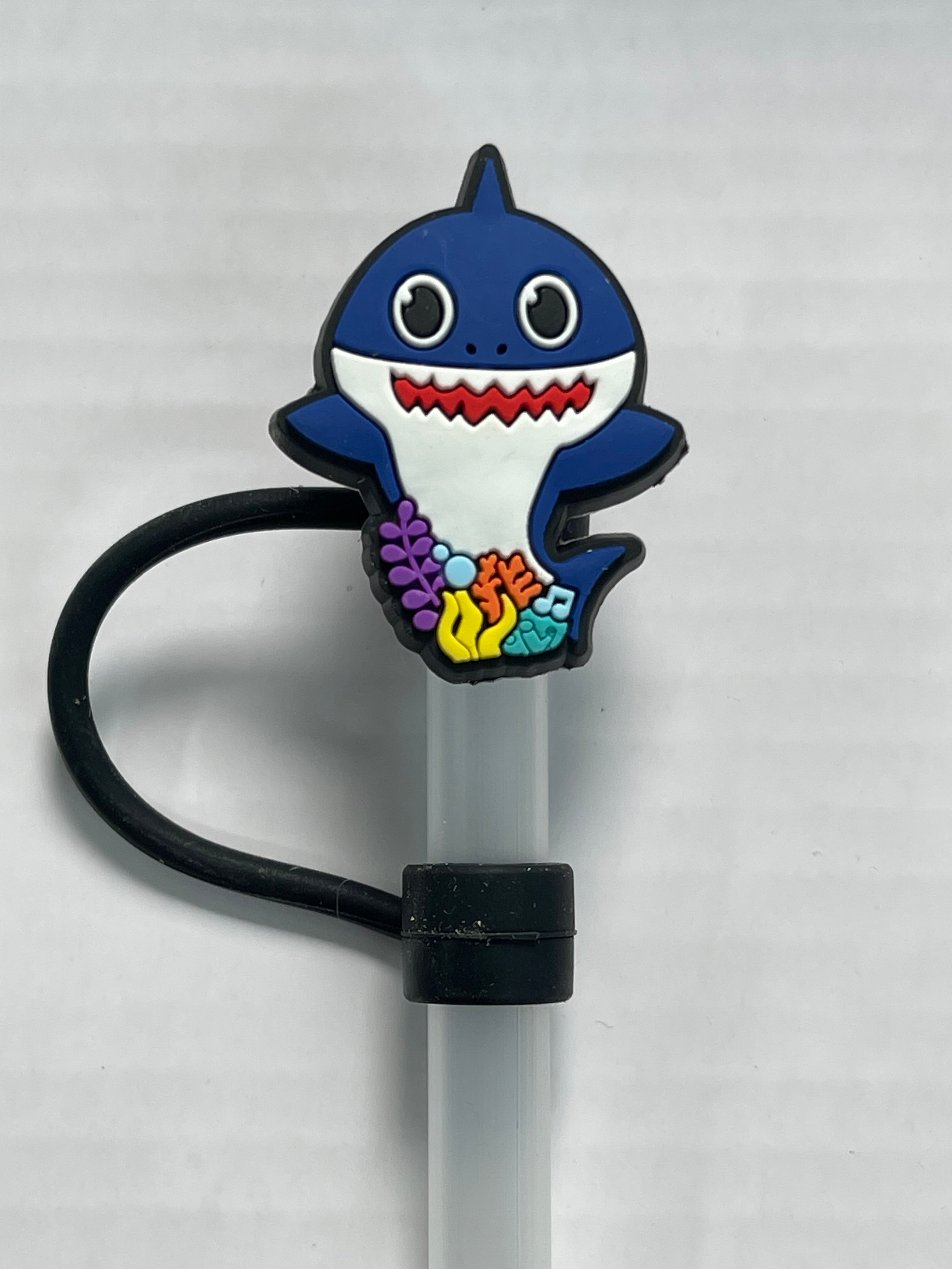 Blue Shark Straw Cover