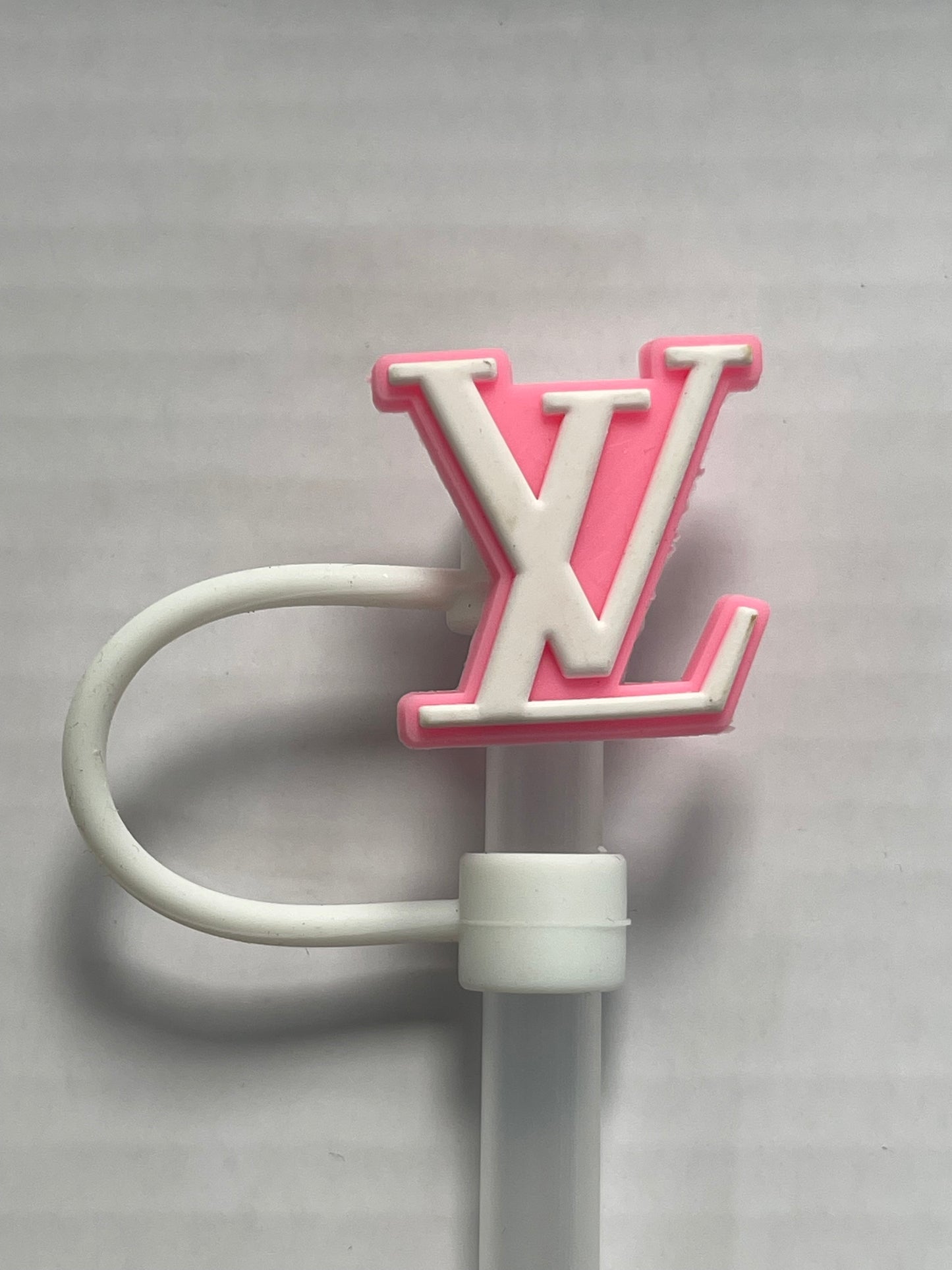 LV Light Pink Straw Cover