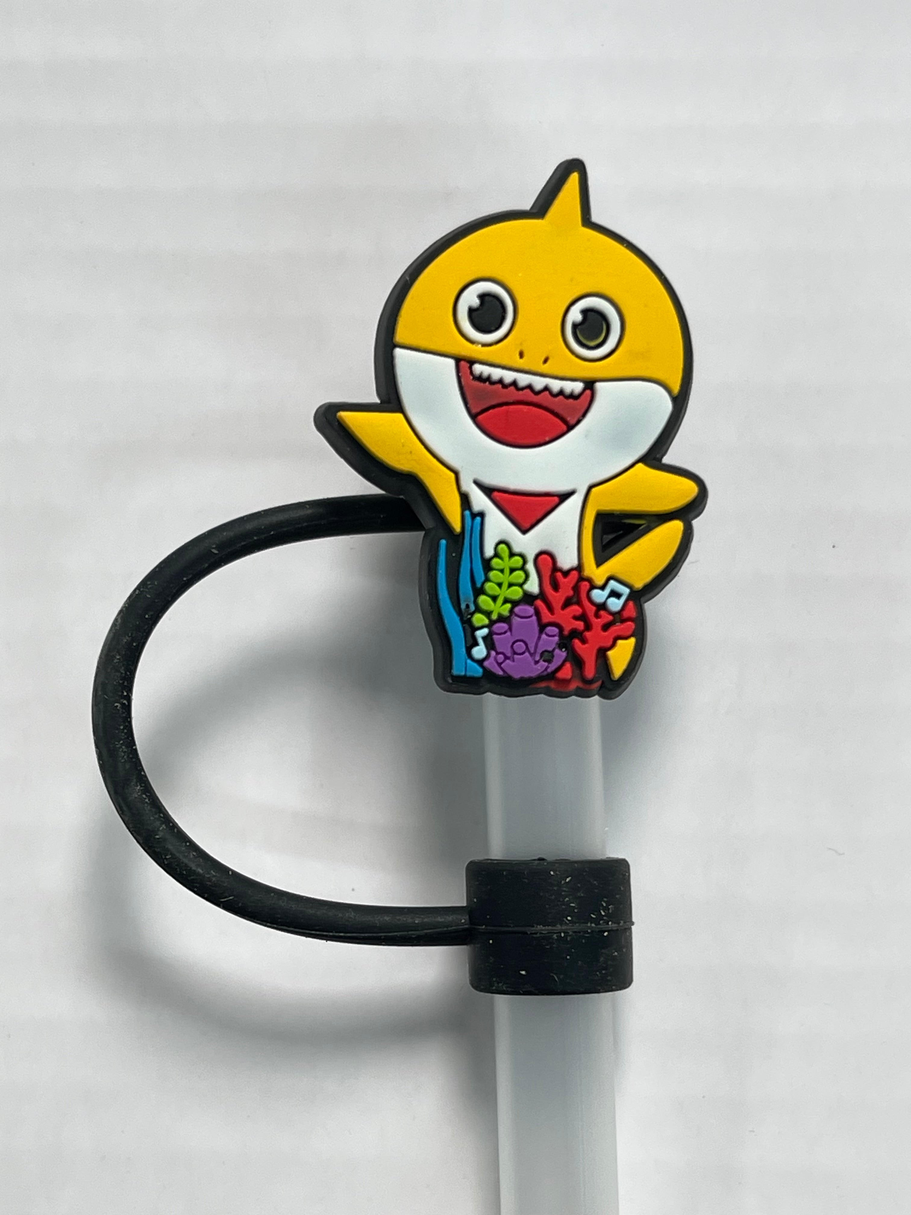 Yellow Shark Straw Cover