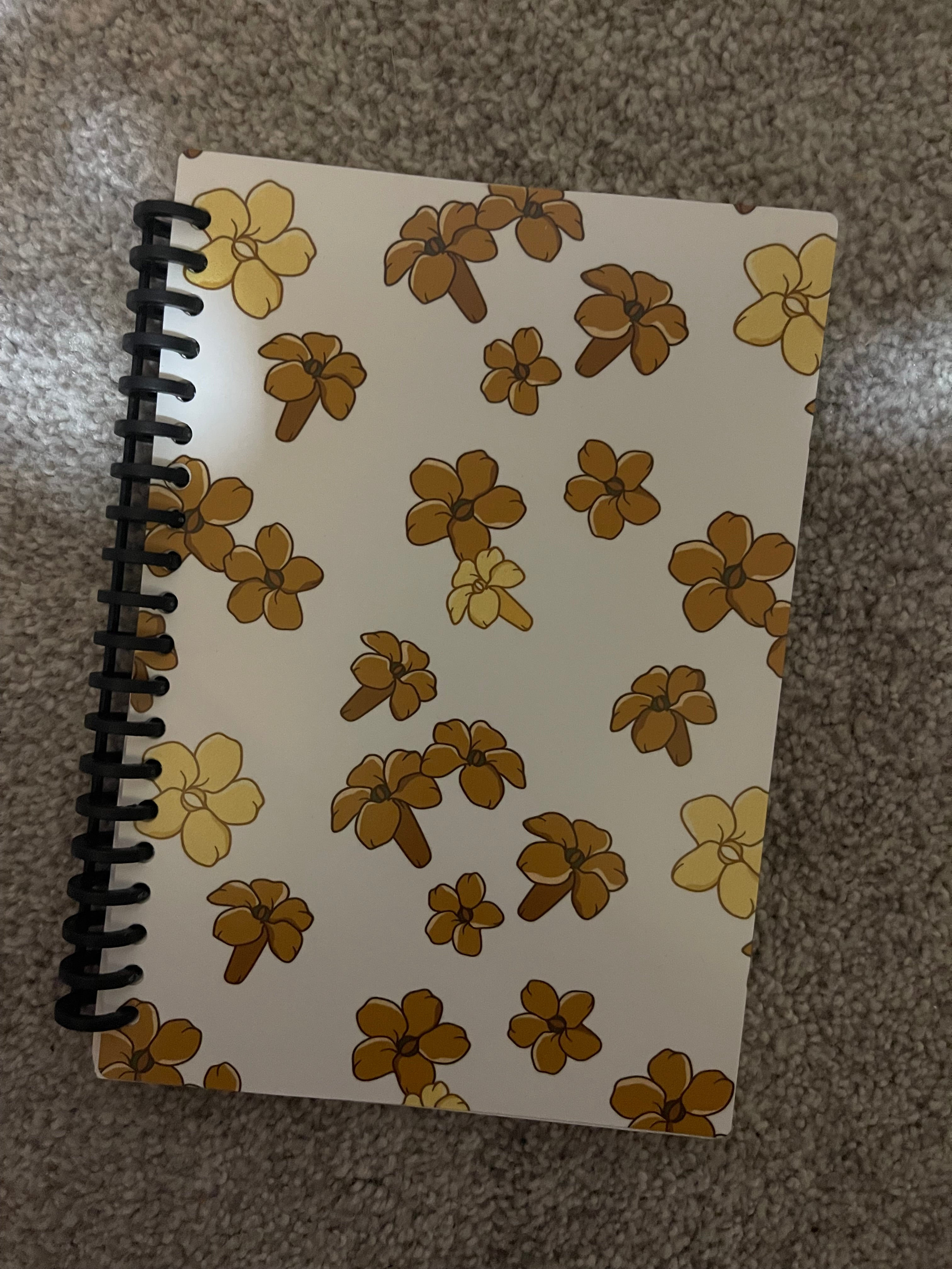 White Puakenikeni A6 Notebook