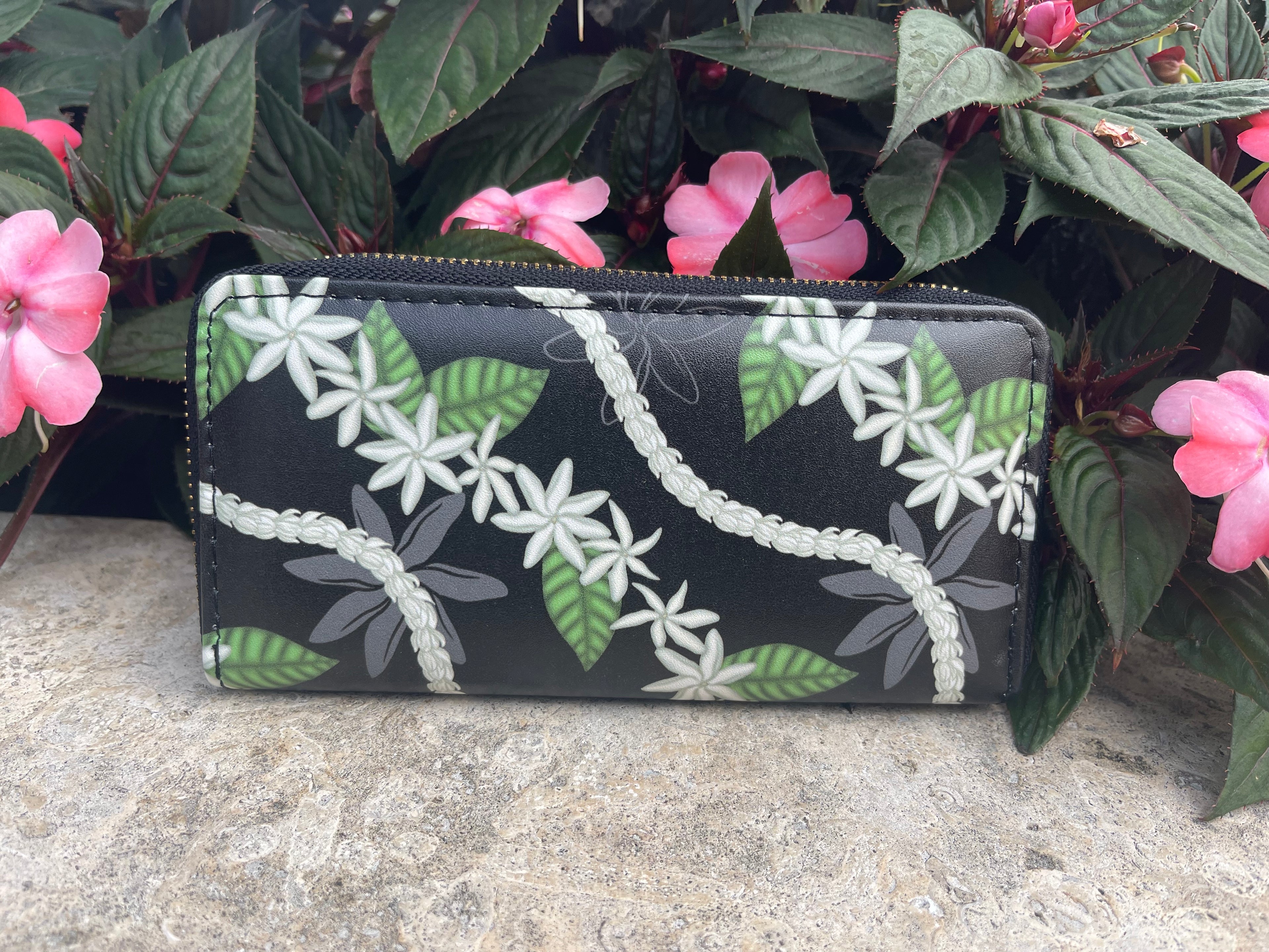 Black Tiare /Pikake Wallet