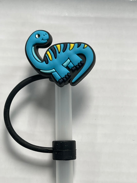 Blue Dinosaur Straw Cover