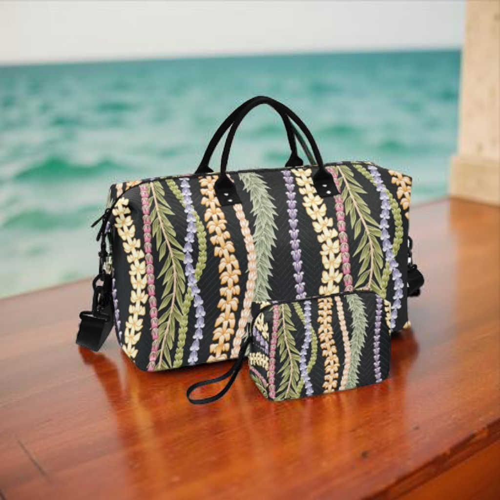Colorful Multi Lei Travel Duffle Set