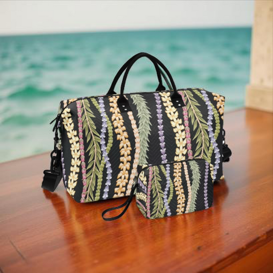 Colorful Multi Lei Travel Duffle Set
