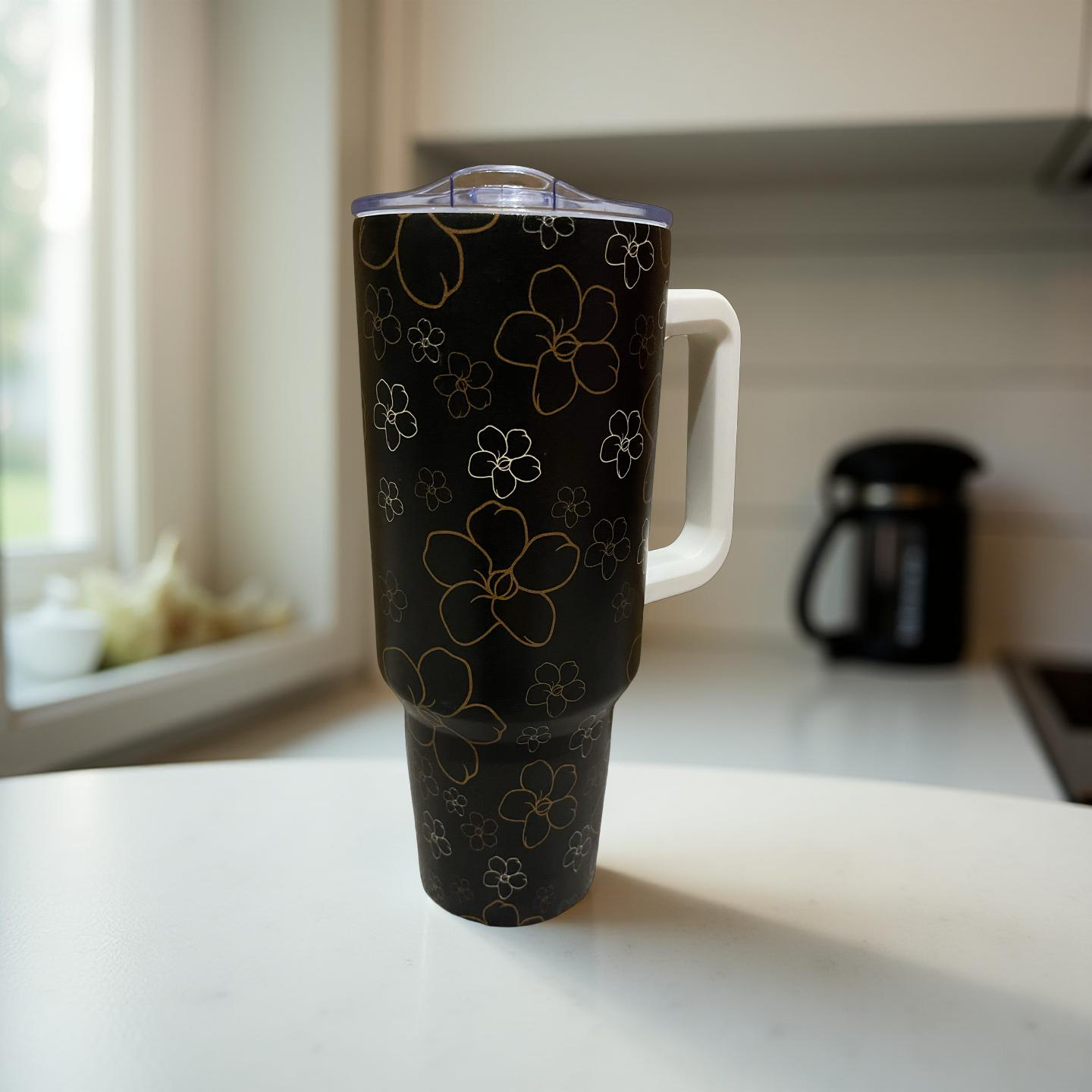 Black Puakenikeni 40oz Tumbler