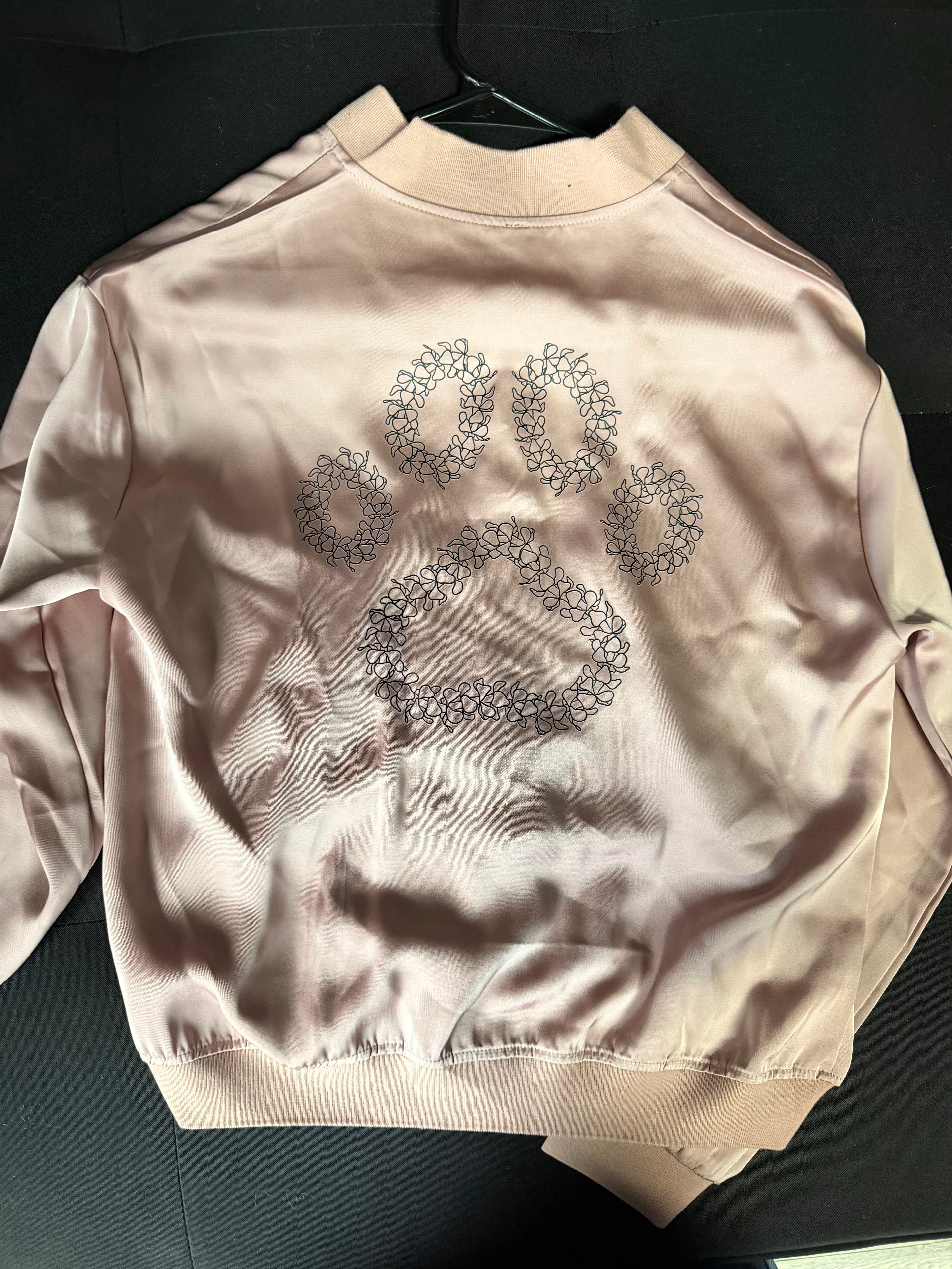 Soft Pink Paw Print Jacket