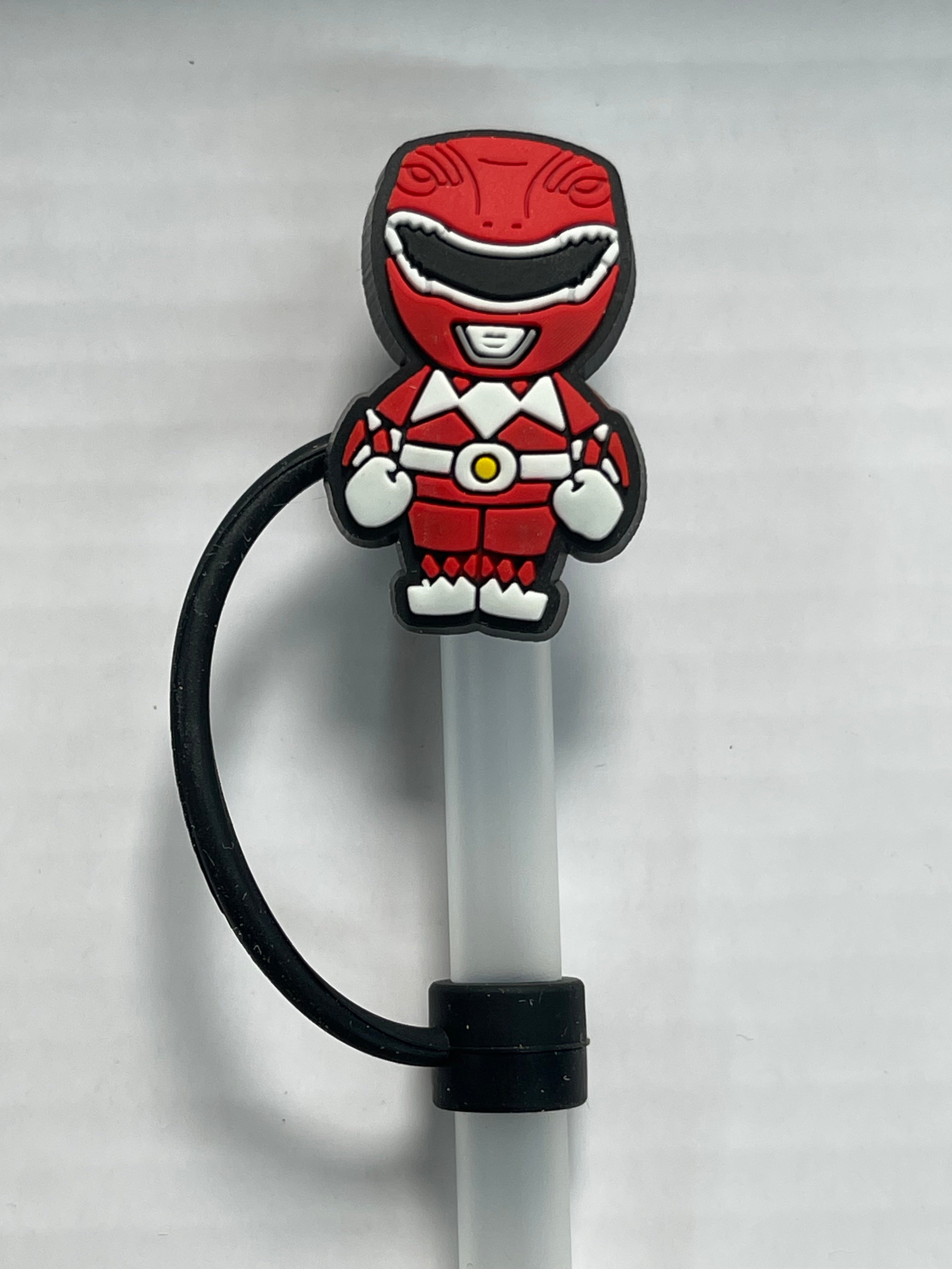 Red Power Ranger Straw Cover
