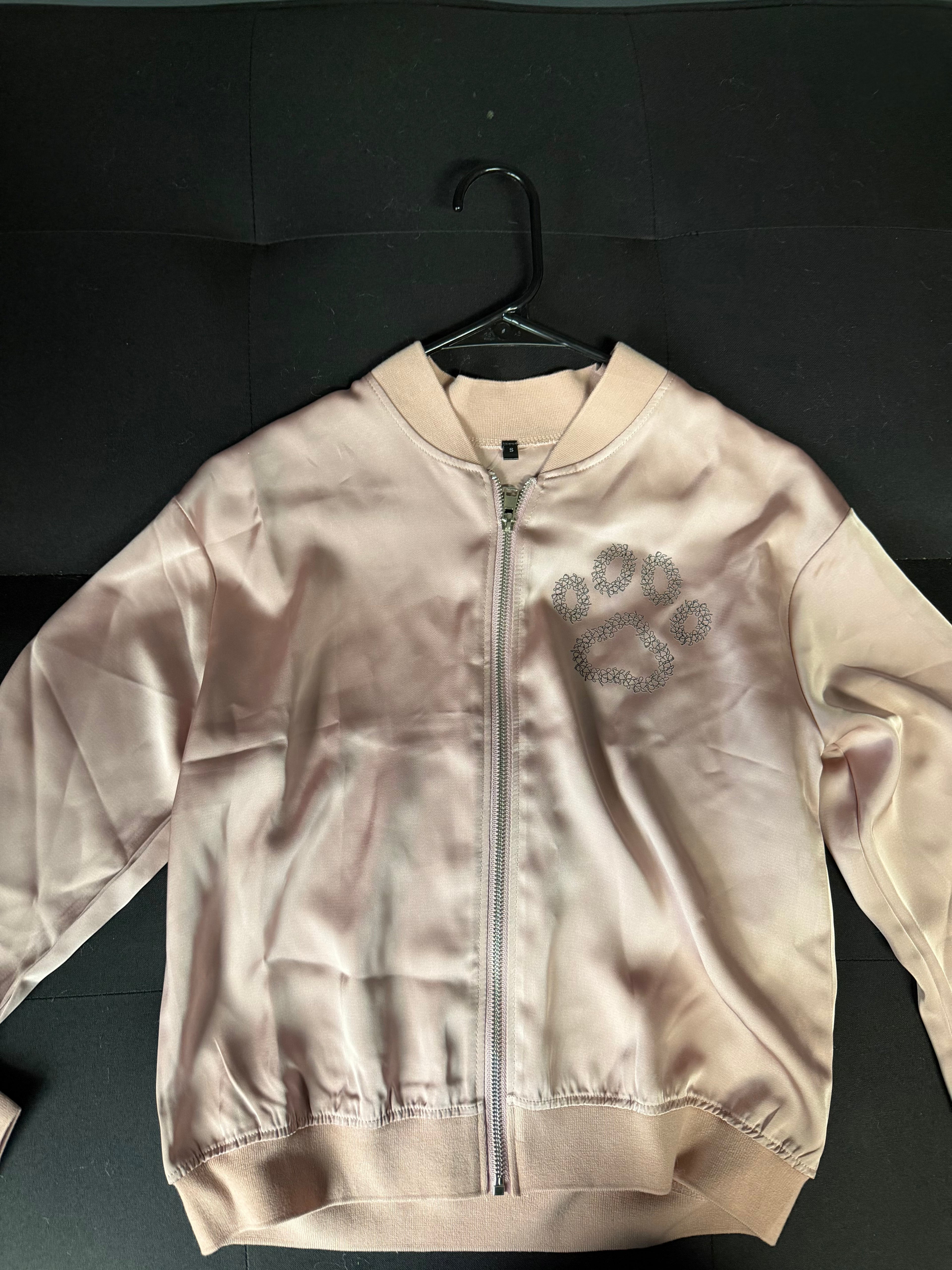 Soft Pink Paw Print Jacket
