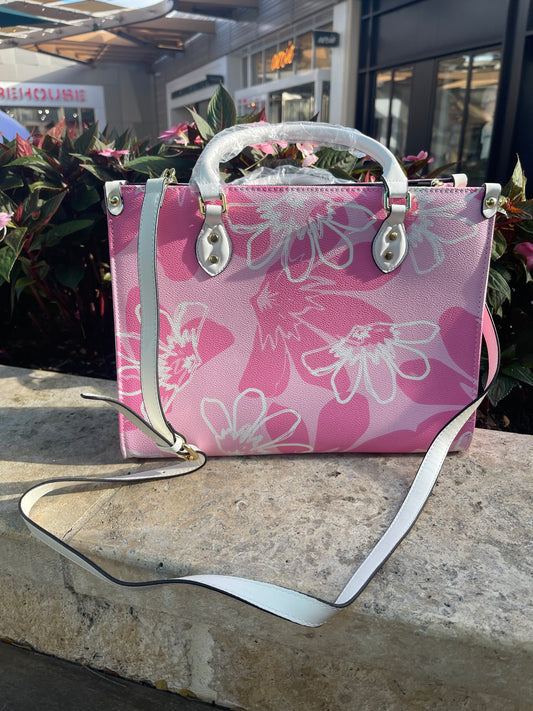Pink Naupaka Handbag (Large)