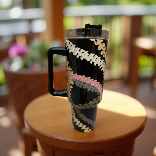 Black Multi Lei 40oz Tumbler