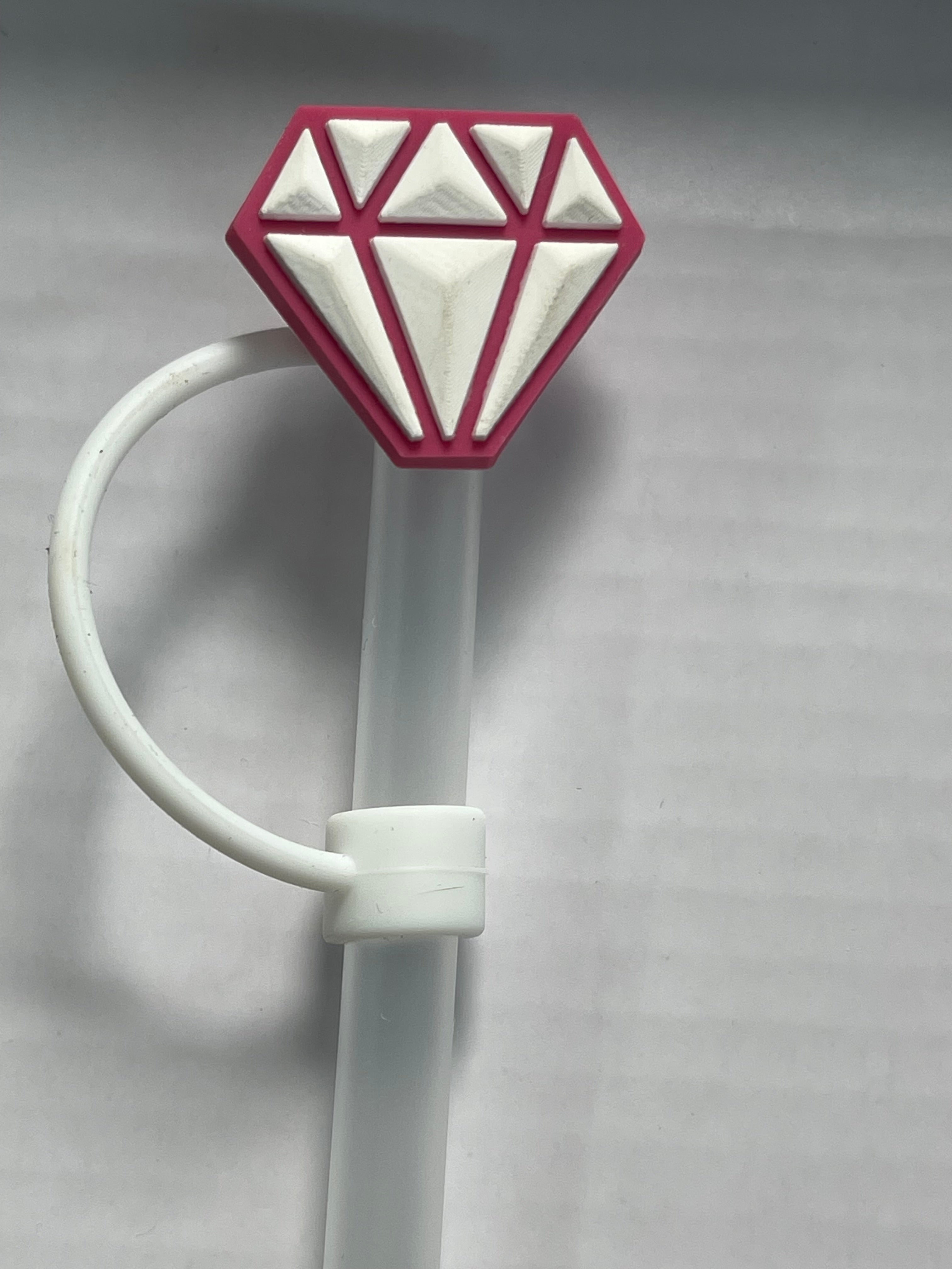 Pink Diamond Straw Cover