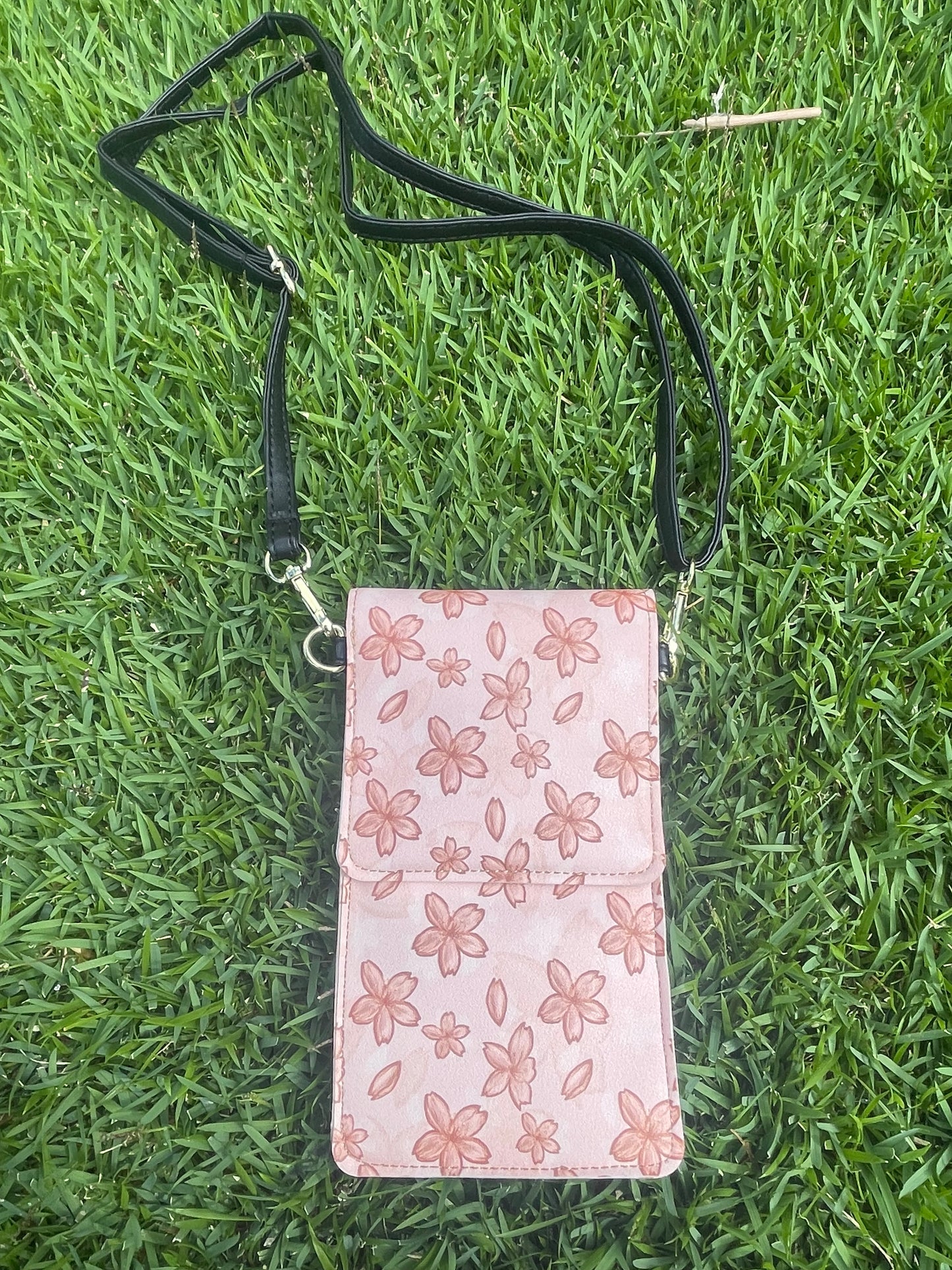 Pink Cherry Blossom Phone Bag