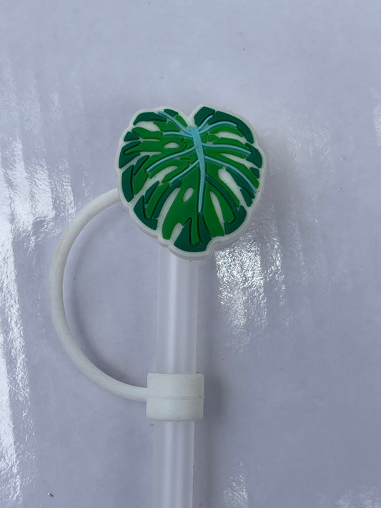 Monstera (white ) Straw Cover