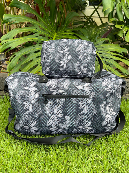 Gray Ohia Lehua Travel Duffle Bag Set