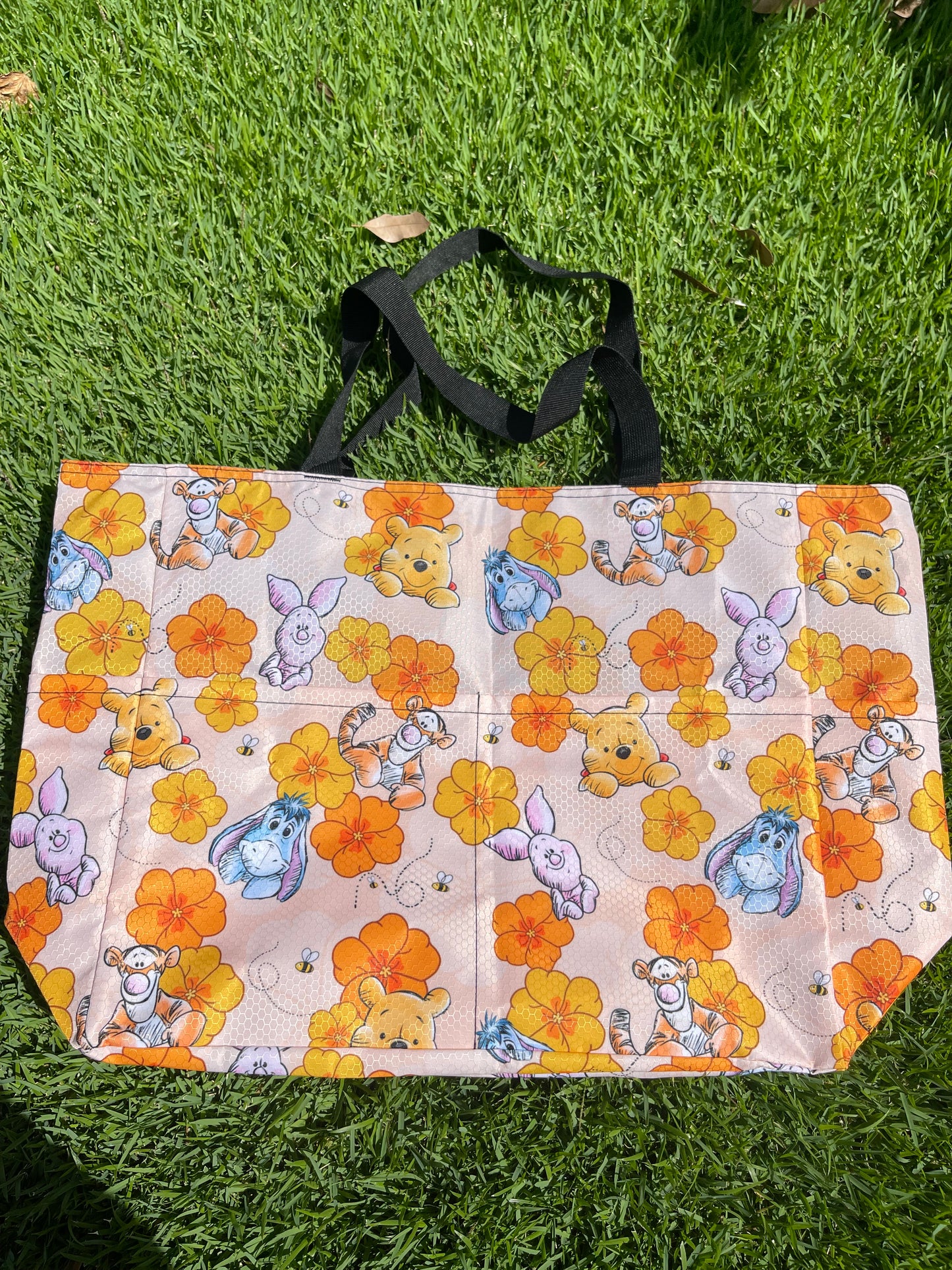 Pooh and Friends Large Zippered Tote