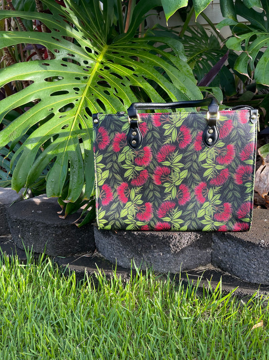 Large Red Ohia Handbag