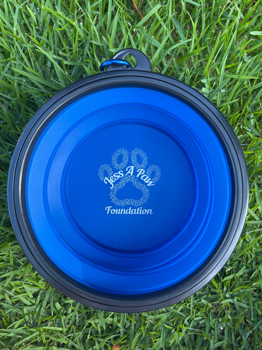 Blue Collapsible Dog Bowl