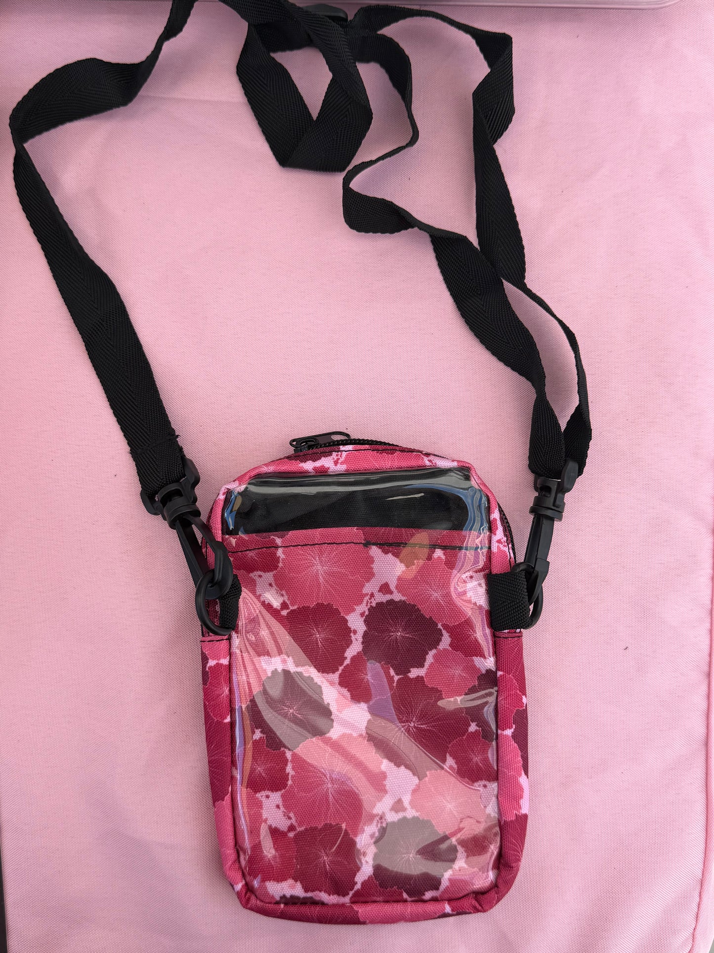 Pink Hawiian Flower Phone Bag
